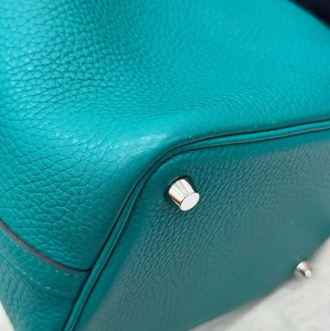 Hermes Hermes Picotin Lock 18 velvet green Clemence cowhide leather picotin handbag sil Size ONE SIZE - 9 Thumbnail