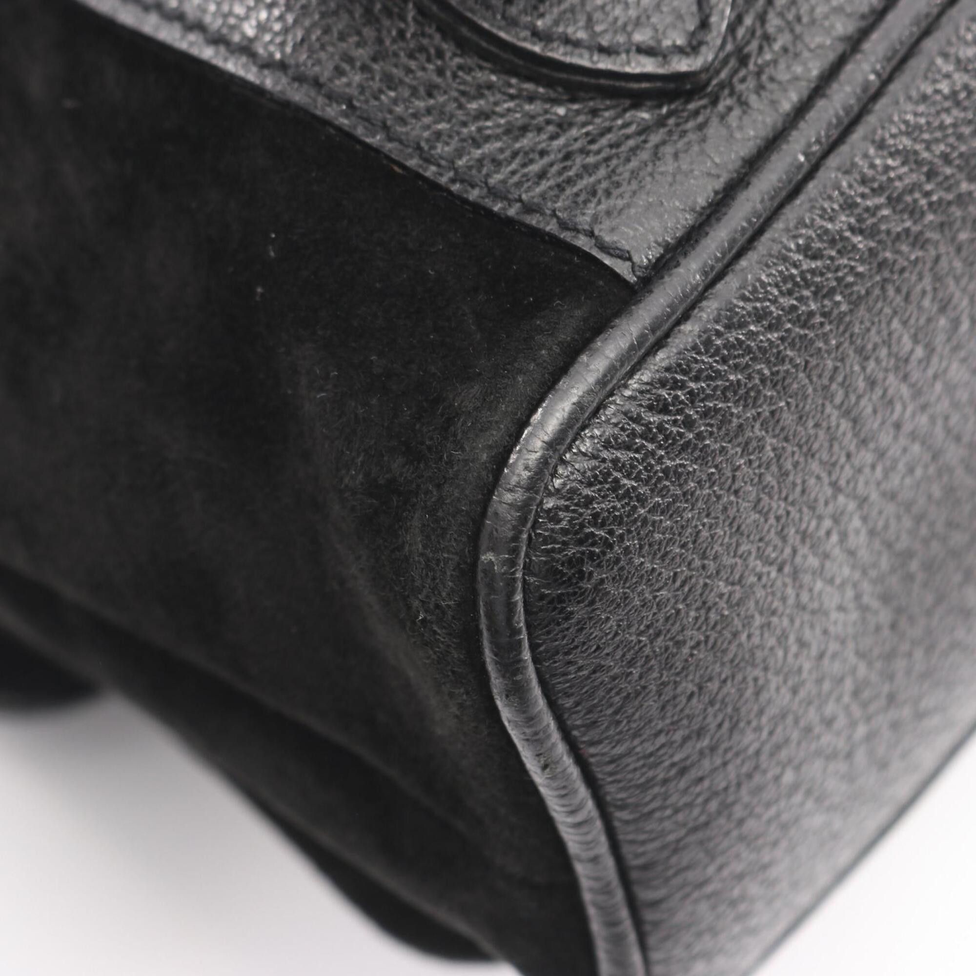 Gucci Gucci Bamboo Backpack/Handbag, Suede Leather, Women's, Black, 003 2058 0016 Size ONE SIZE - 5 Thumbnail