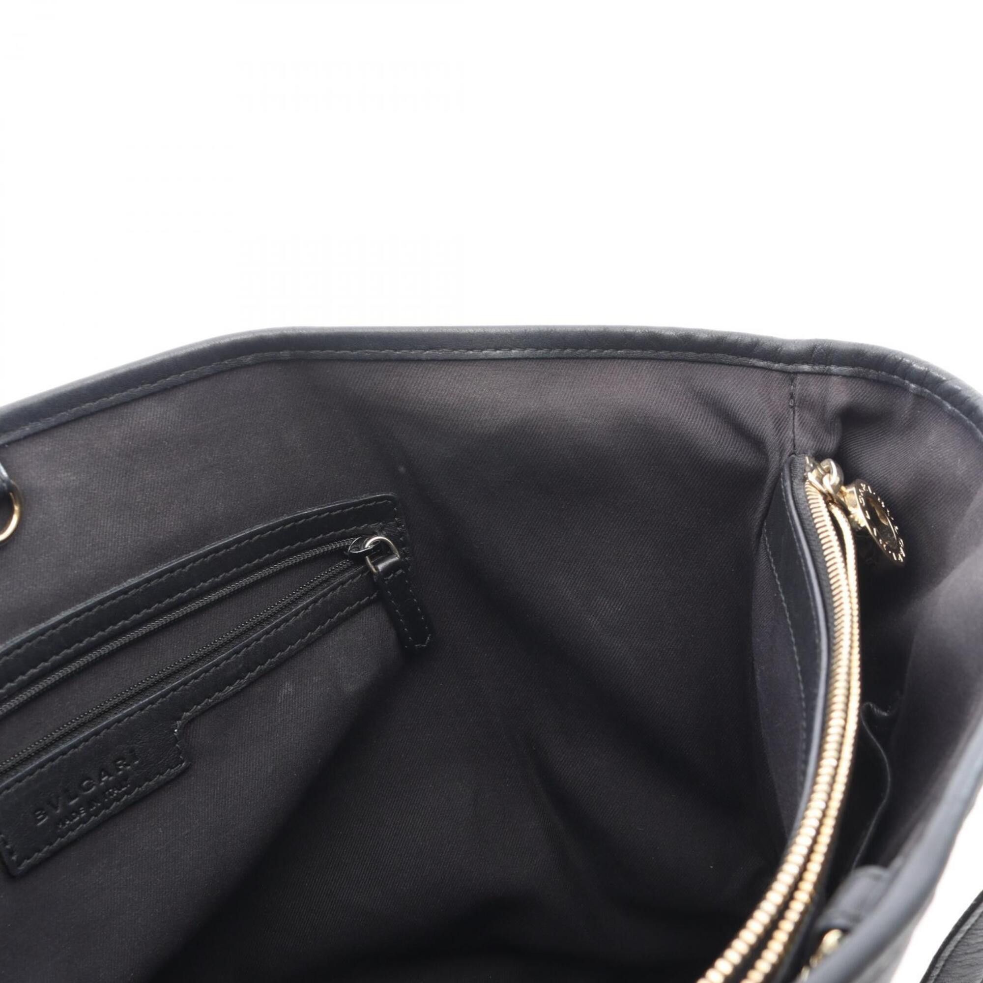 Bvlgari Bulgari BVLGARI COLLEZIONE Tote Bag Handbag Leather Women's Black Size ONE SIZE - 6 Thumbnail