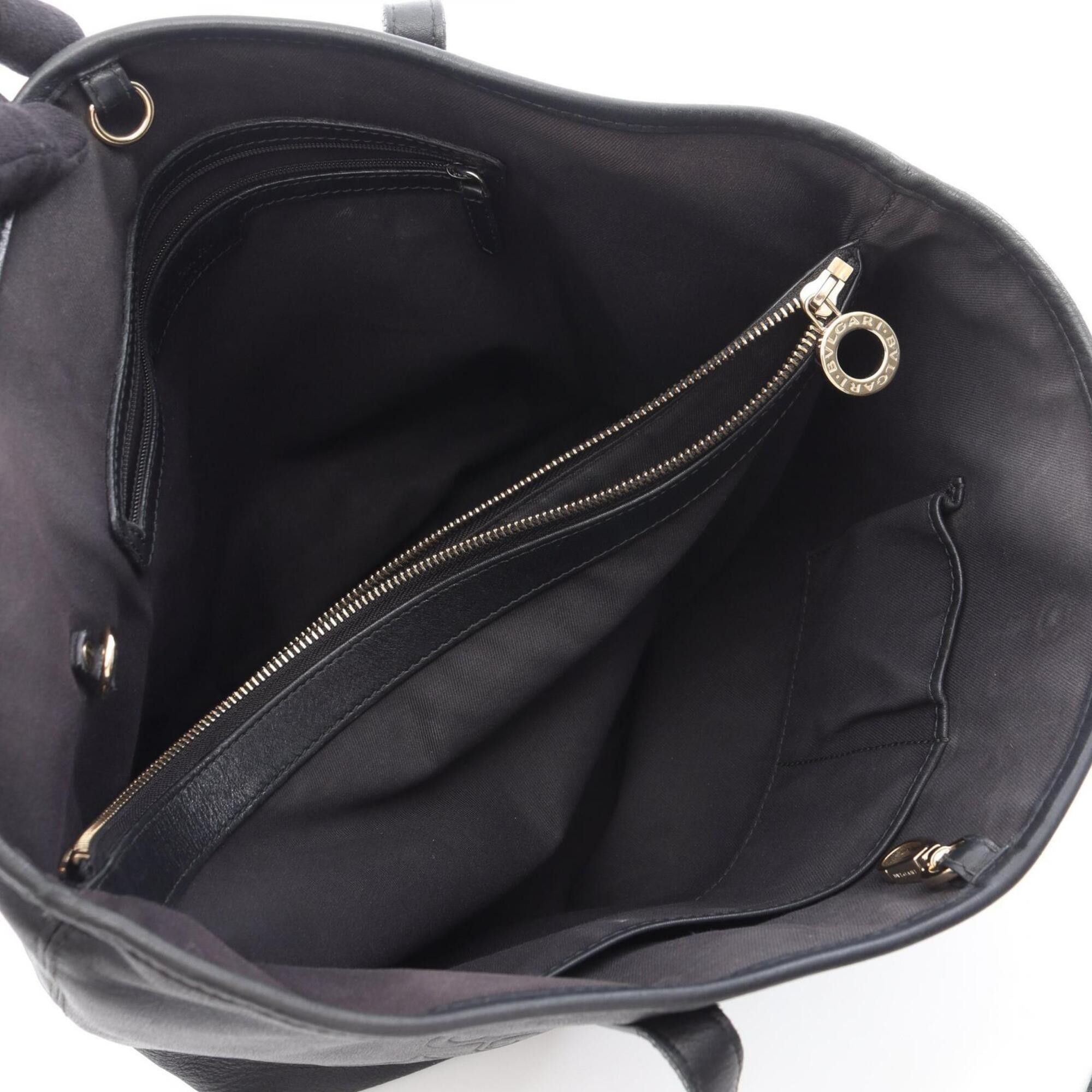 Bvlgari Bulgari BVLGARI COLLEZIONE Tote Bag Handbag Leather Women's Black Size ONE SIZE - 3 Thumbnail