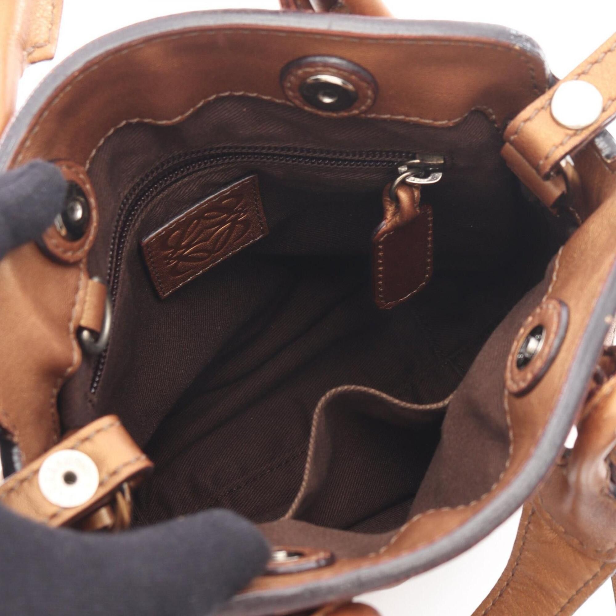 Loewe Loewe Fiesta 2-Way Handbag, Leather, Women's, Brown Size ONE SIZE - 3 Thumbnail