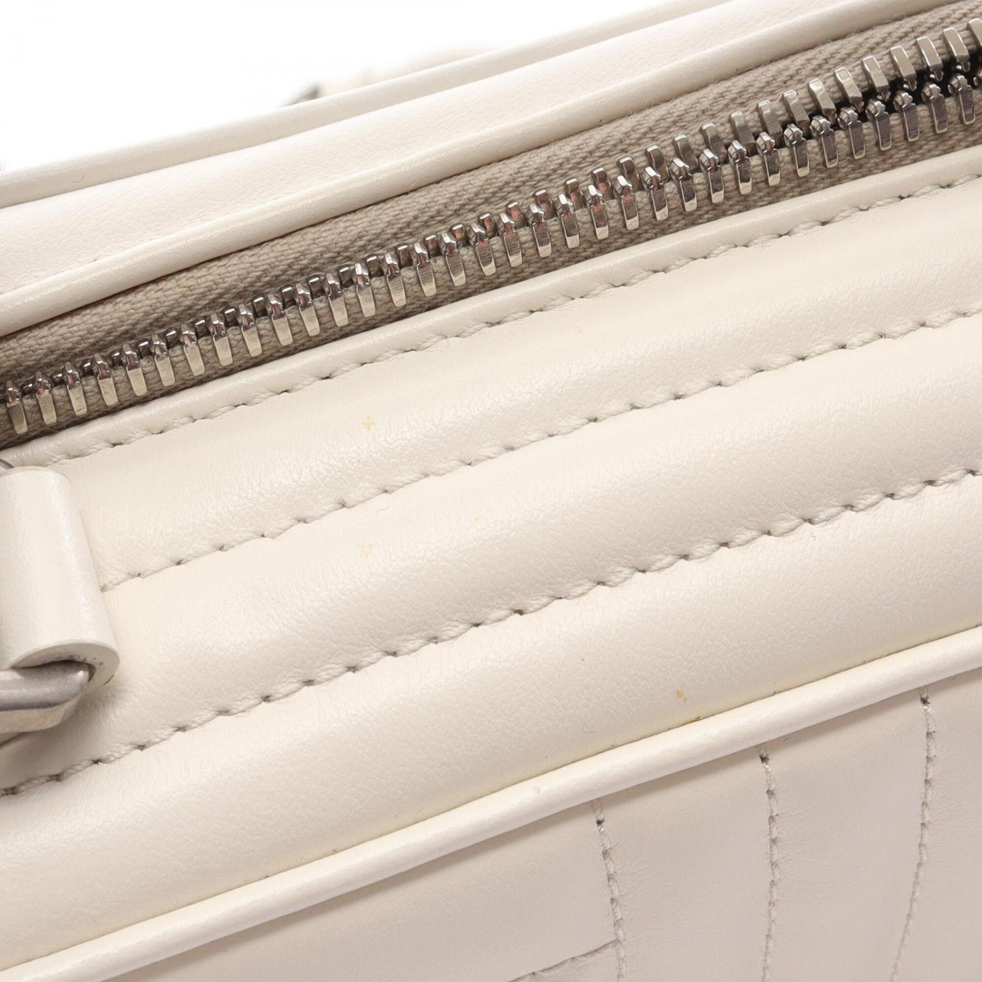 Prada Prada Diagram 2-Way Handbag, Leather, Women's, White Size ONE SIZE - 5 Thumbnail