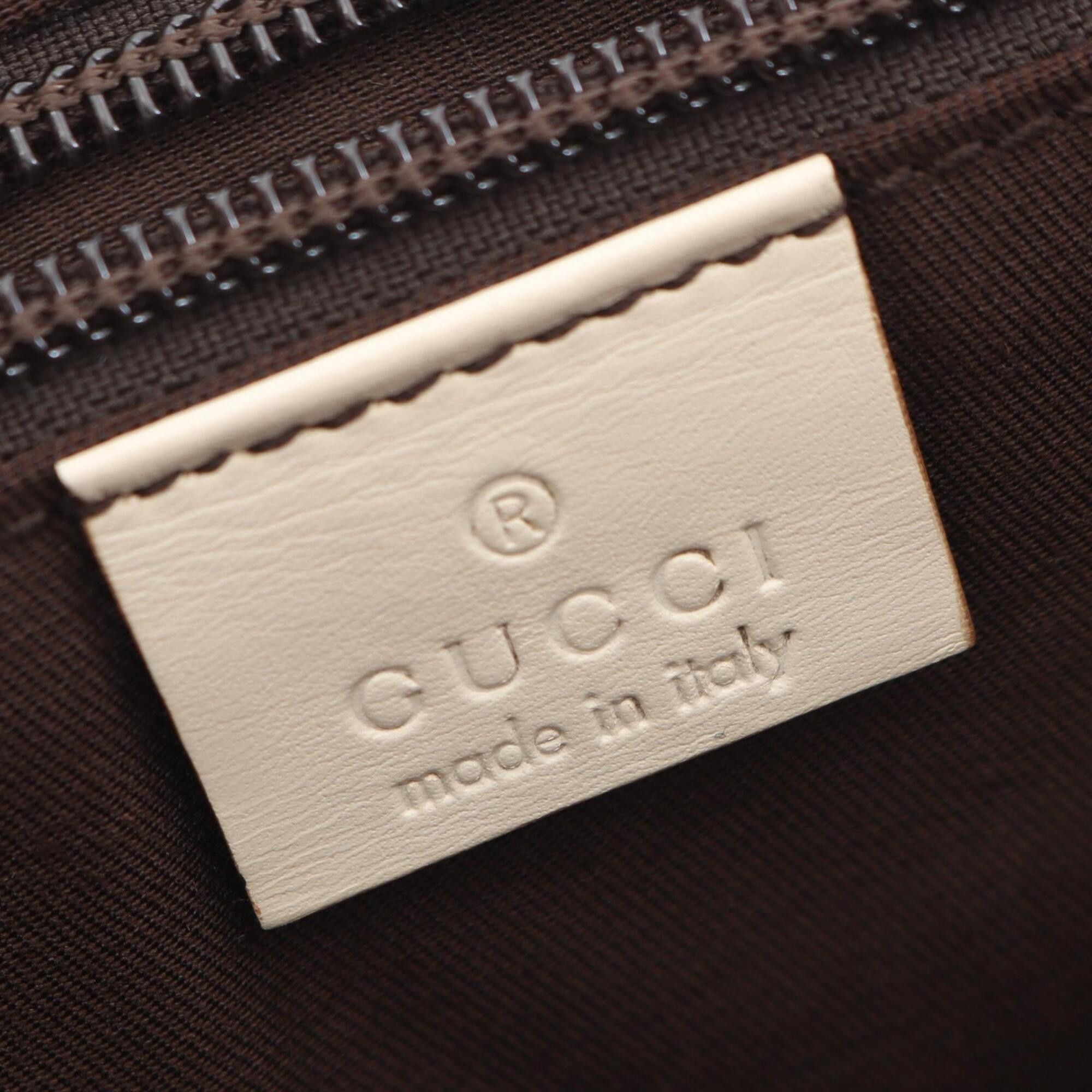 Gucci Gucci GG Canvas Shoulder Bag/Handbag, and Leather, Men's/Women's, Beige/Ivory, 145859 Size ONE SIZE - 4 Thumbnail
