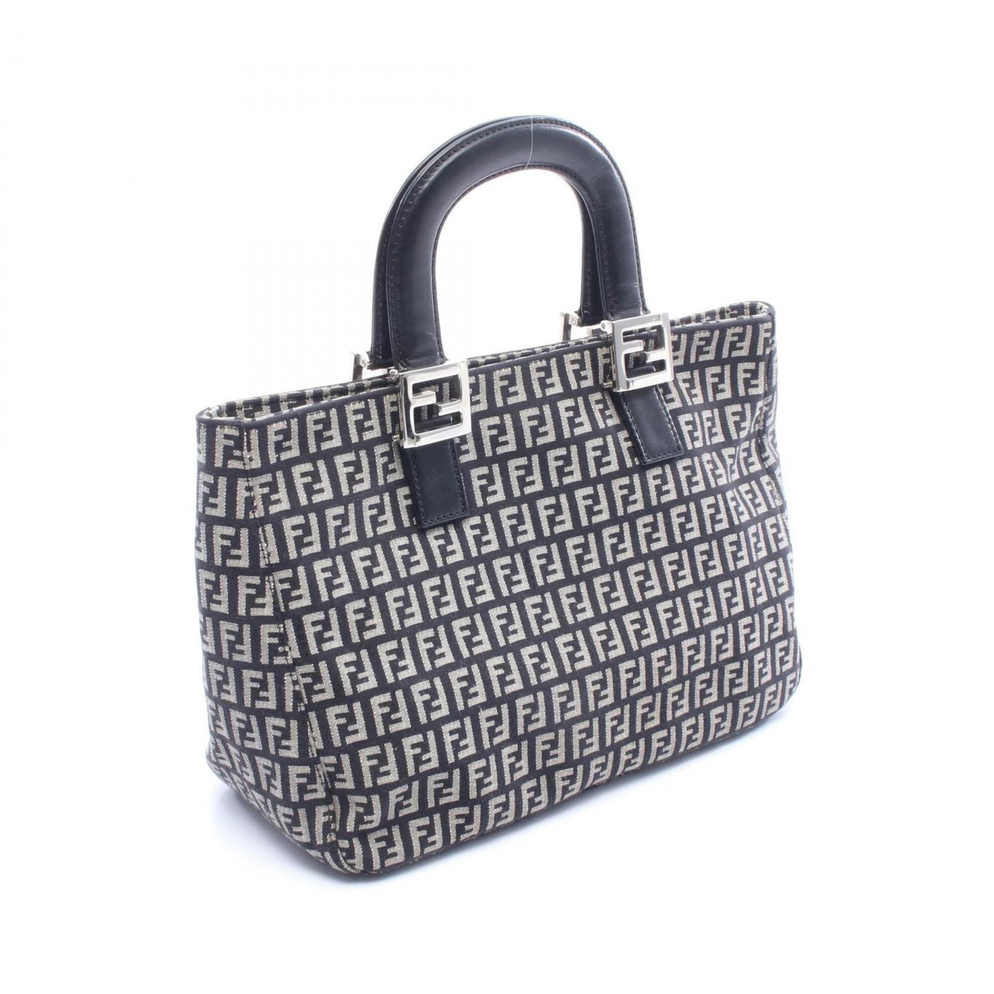 Fendi Fendi Zucca Tote Bag Handbag Canvas Leather Women's Black/Gray Size ONE SIZE - 2 Thumbnail