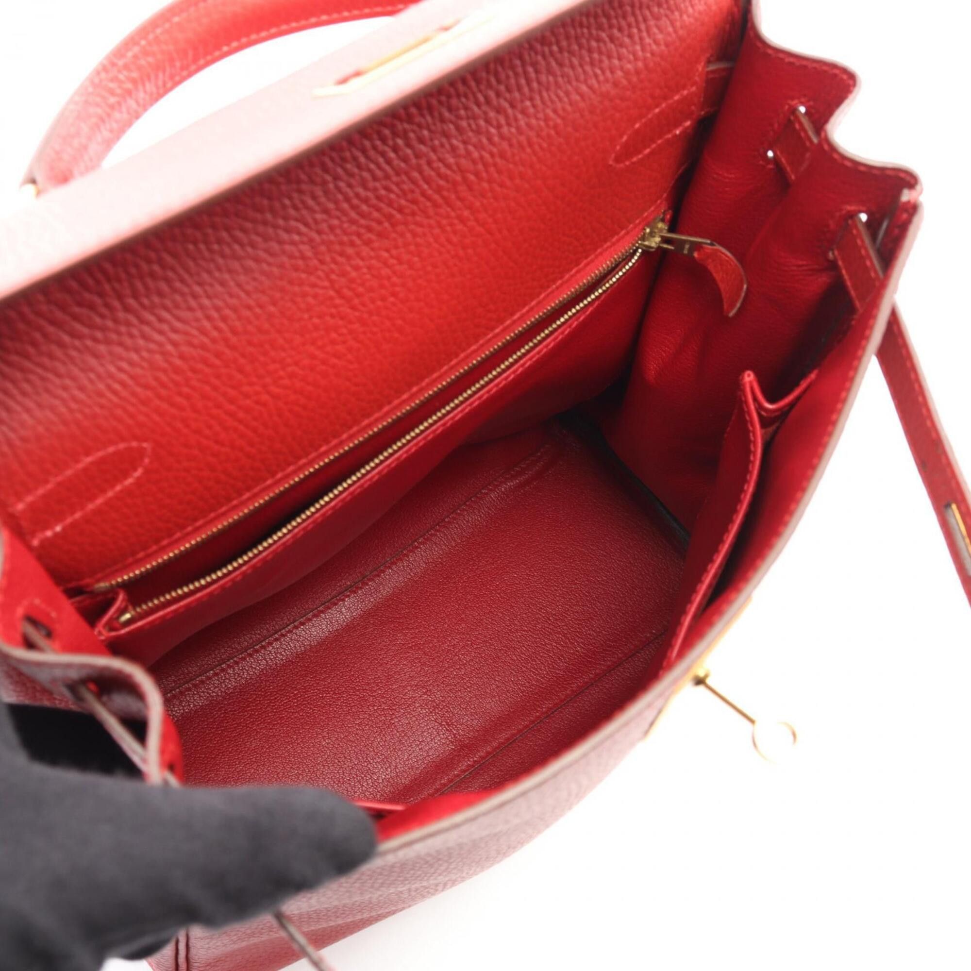 Hermes Hermes Kelly Ad GM Vermilion Backpack/Handbag, Ardennes Leather, Red Tone Size ONE SIZE - 3 Thumbnail