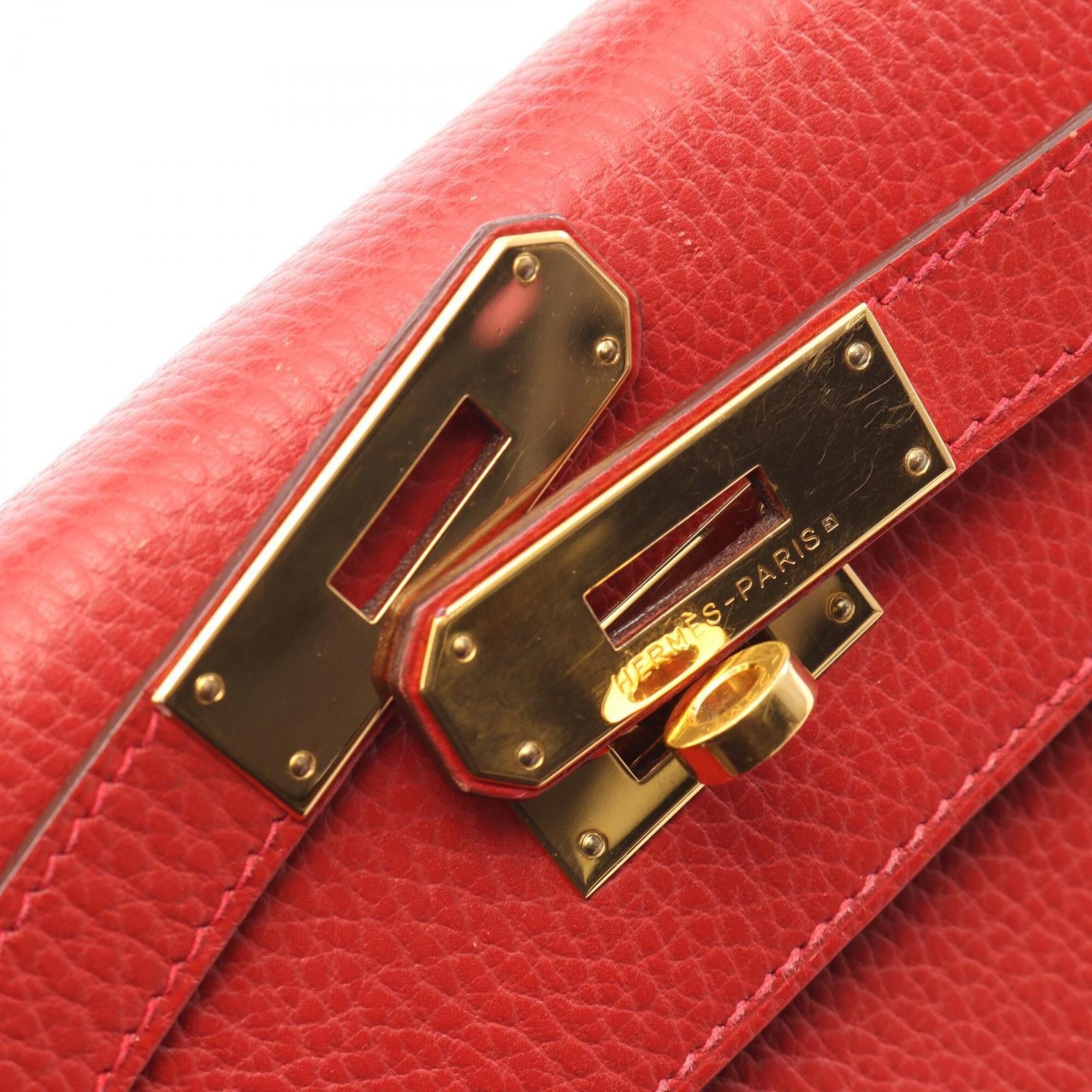 Hermes Hermes Kelly Ad GM Vermilion Backpack/Handbag, Ardennes Leather, Red Tone Size ONE SIZE - 7 Thumbnail