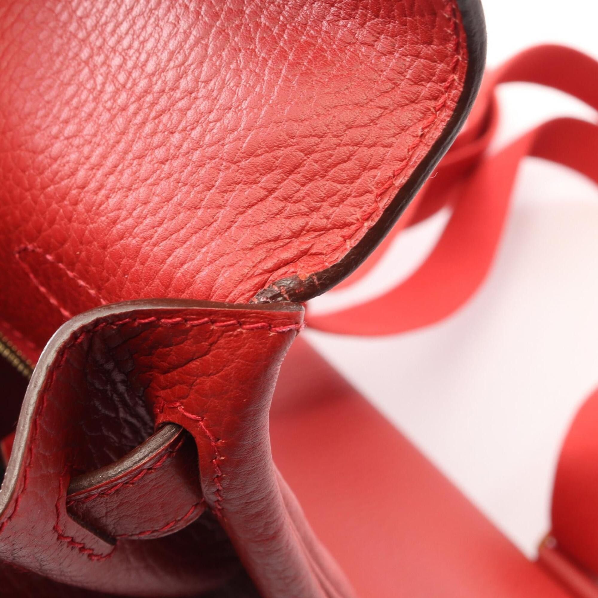 Hermes Hermes Kelly Ad GM Vermilion Backpack/Handbag, Ardennes Leather, Red Tone Size ONE SIZE - 9 Thumbnail