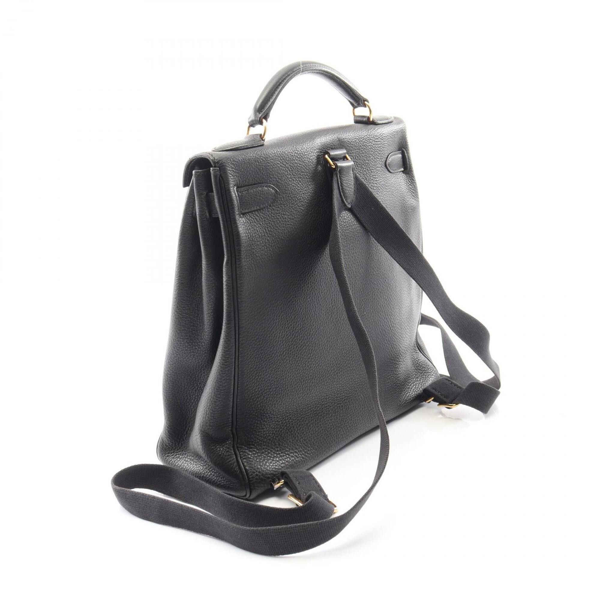 Hermes Hermes Kelly Ad GM Backpack/Handbag, Togo Leather, Black, Women's. Size ONE SIZE - 2 Thumbnail