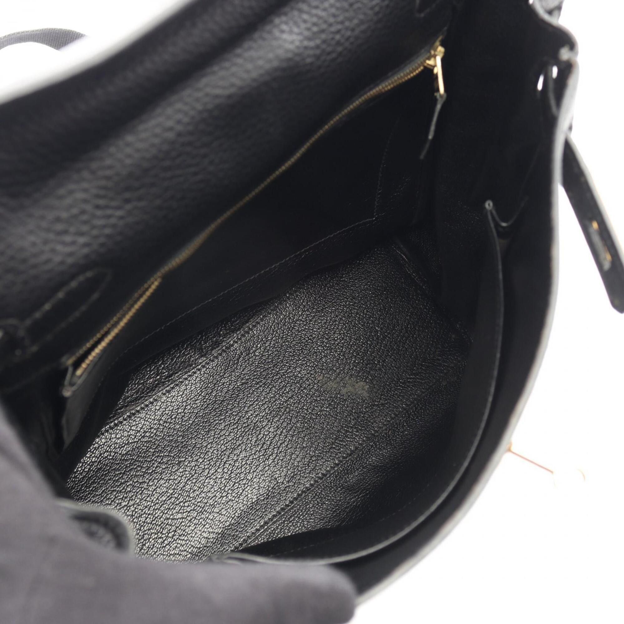 Hermes Hermes Kelly Ad GM Backpack/Handbag, Togo Leather, Black, Women's. Size ONE SIZE - 3 Thumbnail