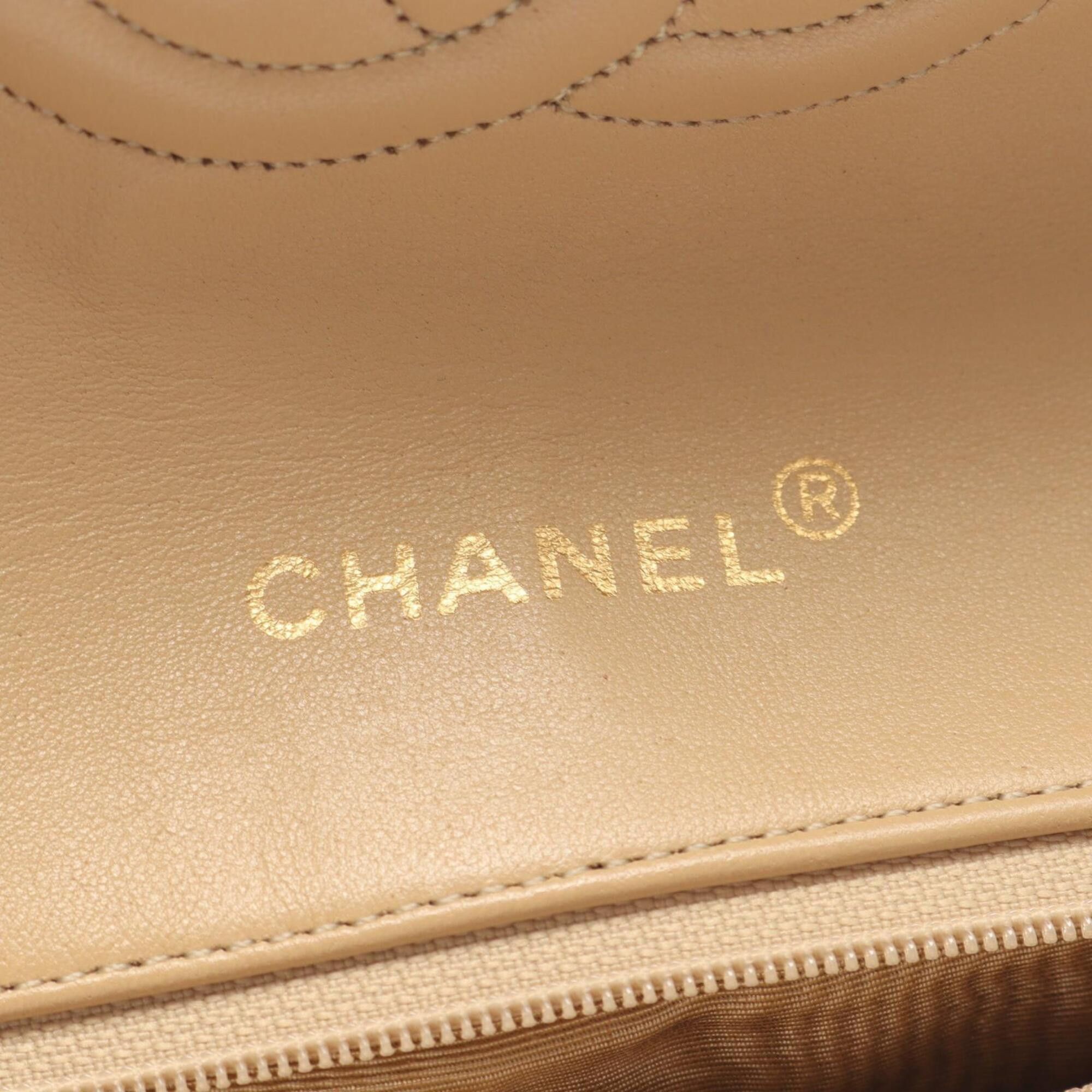 Chanel Chanel Matelassé Single Flap Vintage Shoulder Bag/Handbag, Lambskin Leather, Women's, Beige Size ONE SIZE - 4 Thumbnail