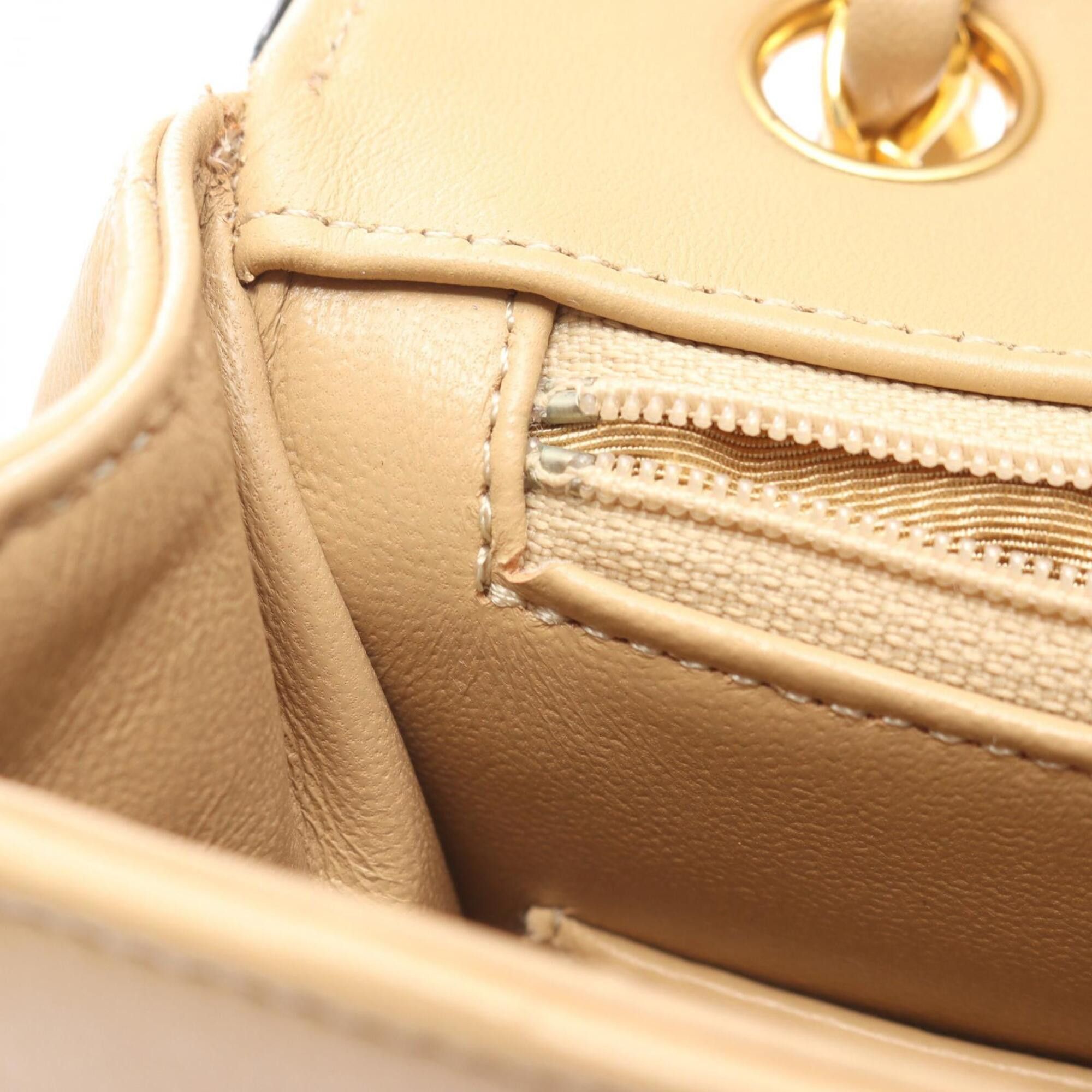 Chanel Chanel Matelassé Single Flap Vintage Shoulder Bag/Handbag, Lambskin Leather, Women's, Beige Size ONE SIZE - 6 Thumbnail