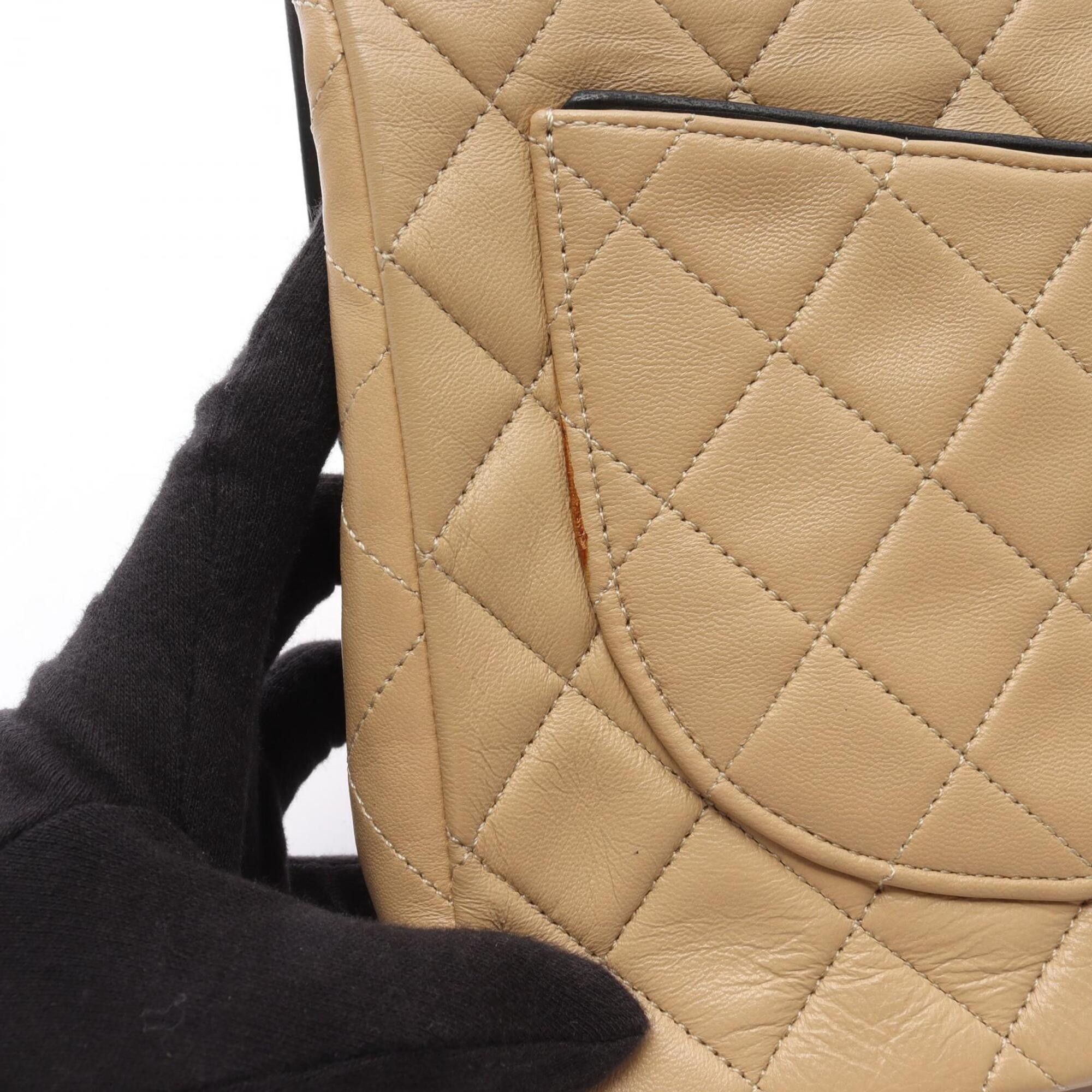 Chanel Chanel Matelassé Single Flap Vintage Shoulder Bag/Handbag, Lambskin Leather, Women's, Beige Size ONE SIZE - 14 Thumbnail