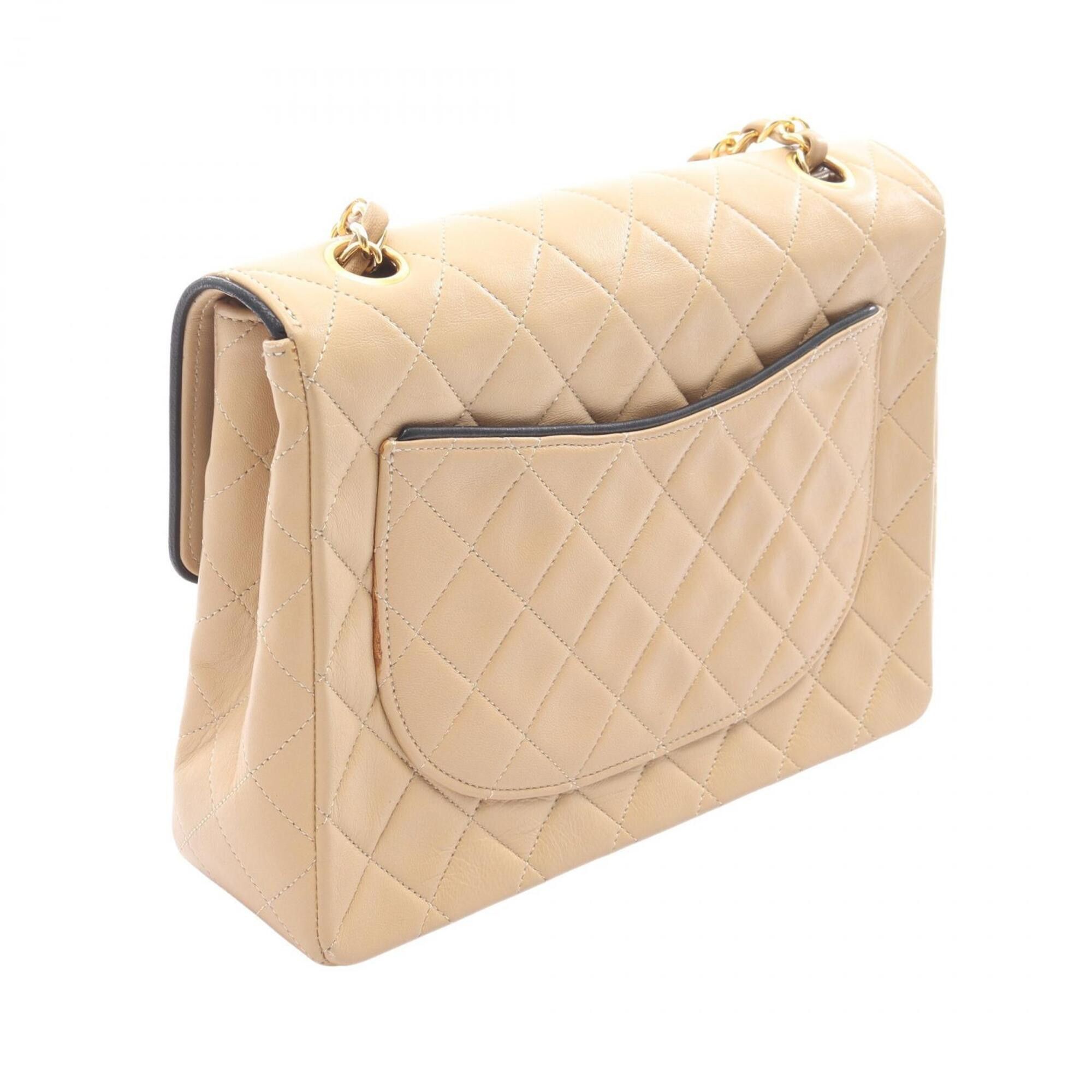 Chanel Chanel Matelassé Single Flap Vintage Shoulder Bag/Handbag, Lambskin Leather, Women's, Beige Size ONE SIZE - 2 Thumbnail