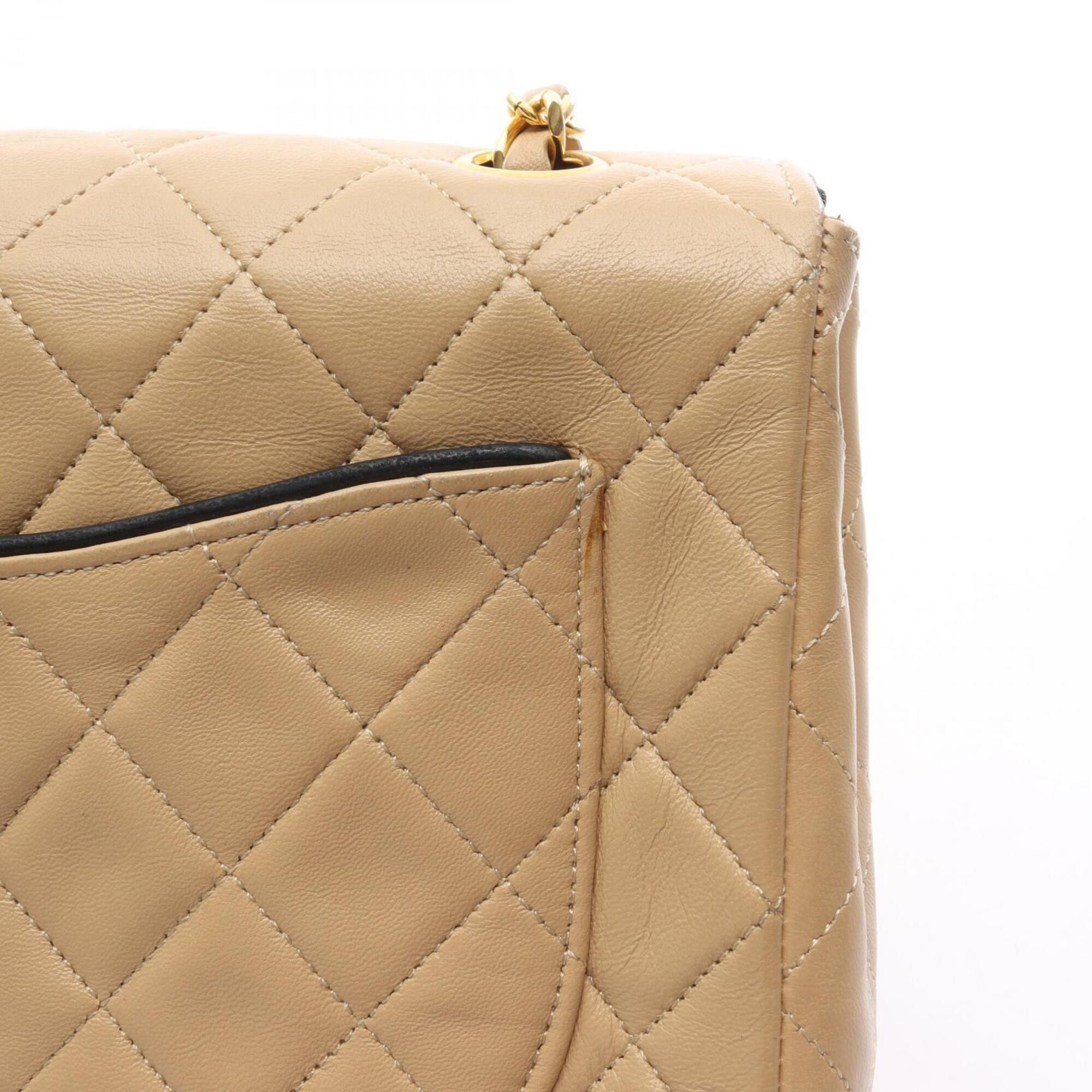 Chanel Chanel Matelassé Single Flap Vintage Shoulder Bag/Handbag, Lambskin Leather, Women's, Beige Size ONE SIZE - 15 Thumbnail