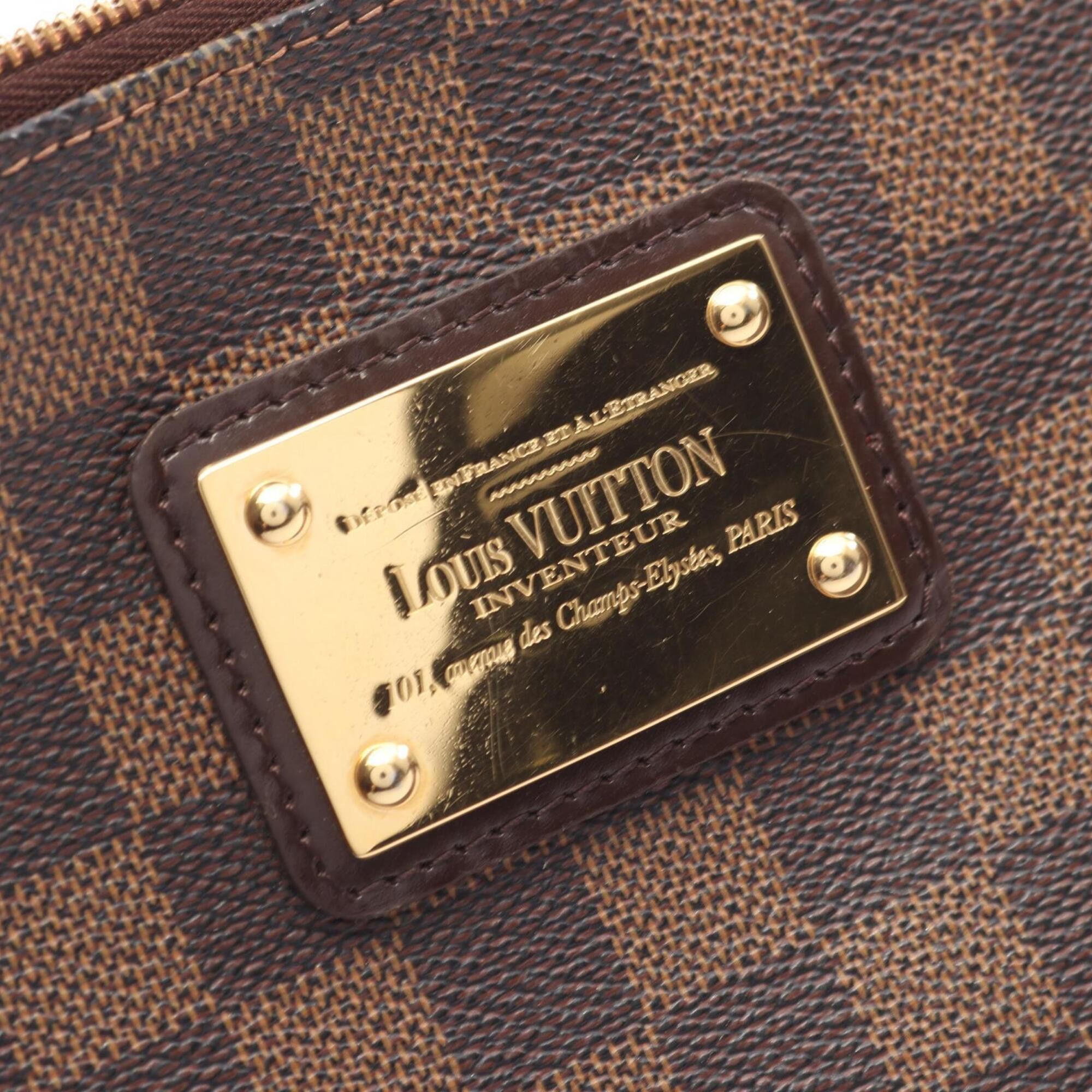 Louis Vuitton Louis Vuitton Eva Damier Ebene 2-Way Handbag, Coated Canvas Leather, Women's, Brown, N55213 Size ONE SIZE - 8 Thumbnail