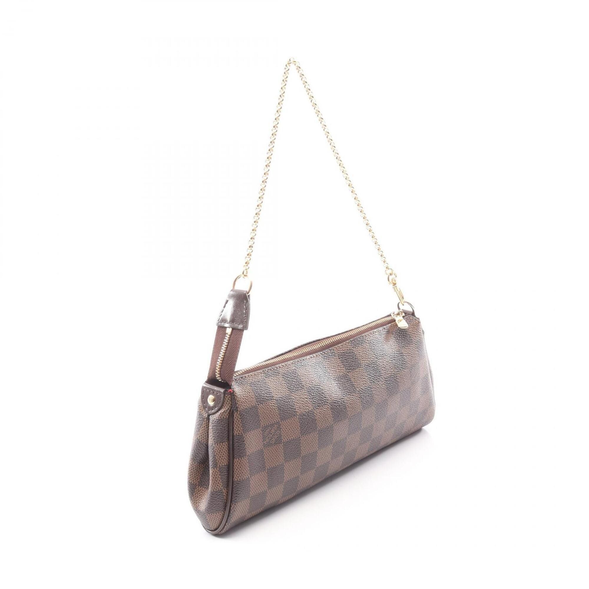 Louis Vuitton Louis Vuitton Eva Damier Ebene 2-Way Handbag, Coated Canvas Leather, Women's, Brown, N55213 Size ONE SIZE - 2 Thumbnail