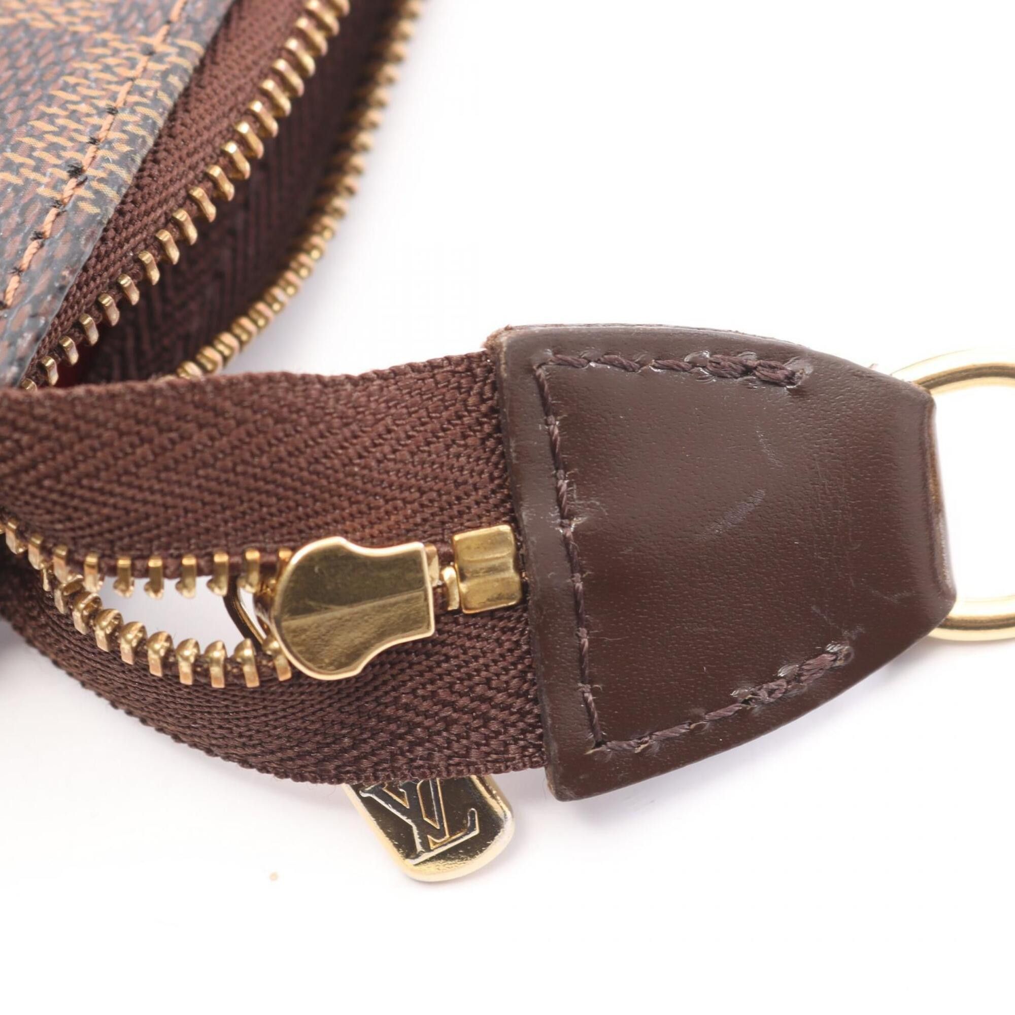 Louis Vuitton Louis Vuitton Eva Damier Ebene 2-Way Handbag, Coated Canvas Leather, Women's, Brown, N55213 Size ONE SIZE - 9 Thumbnail