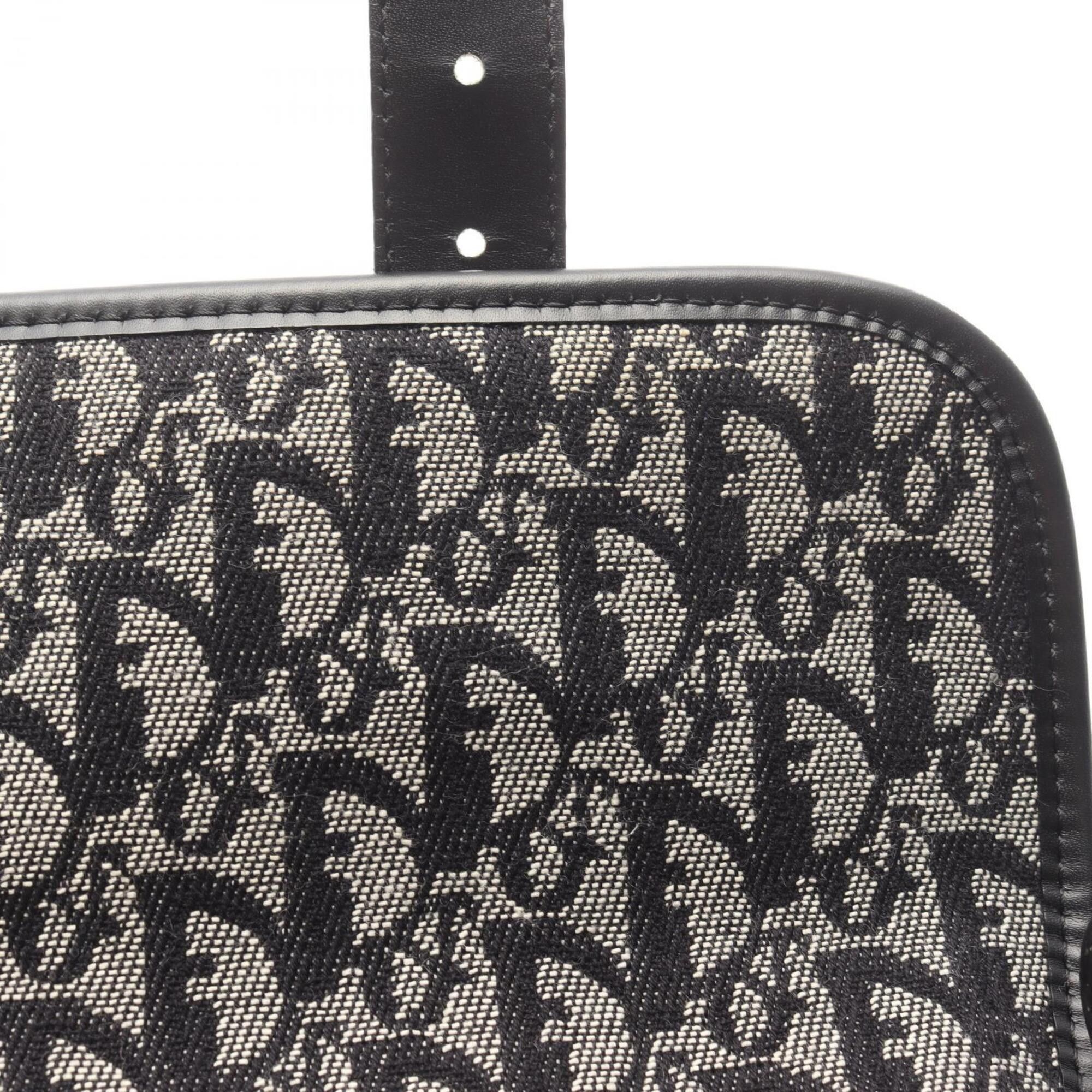 Dior Christian Dior Dior Trotter Messenger Bag, Shoulder Handbag, Canvas, Leather, Women's, Navy/Black Size ONE SIZE - 5 Thumbnail