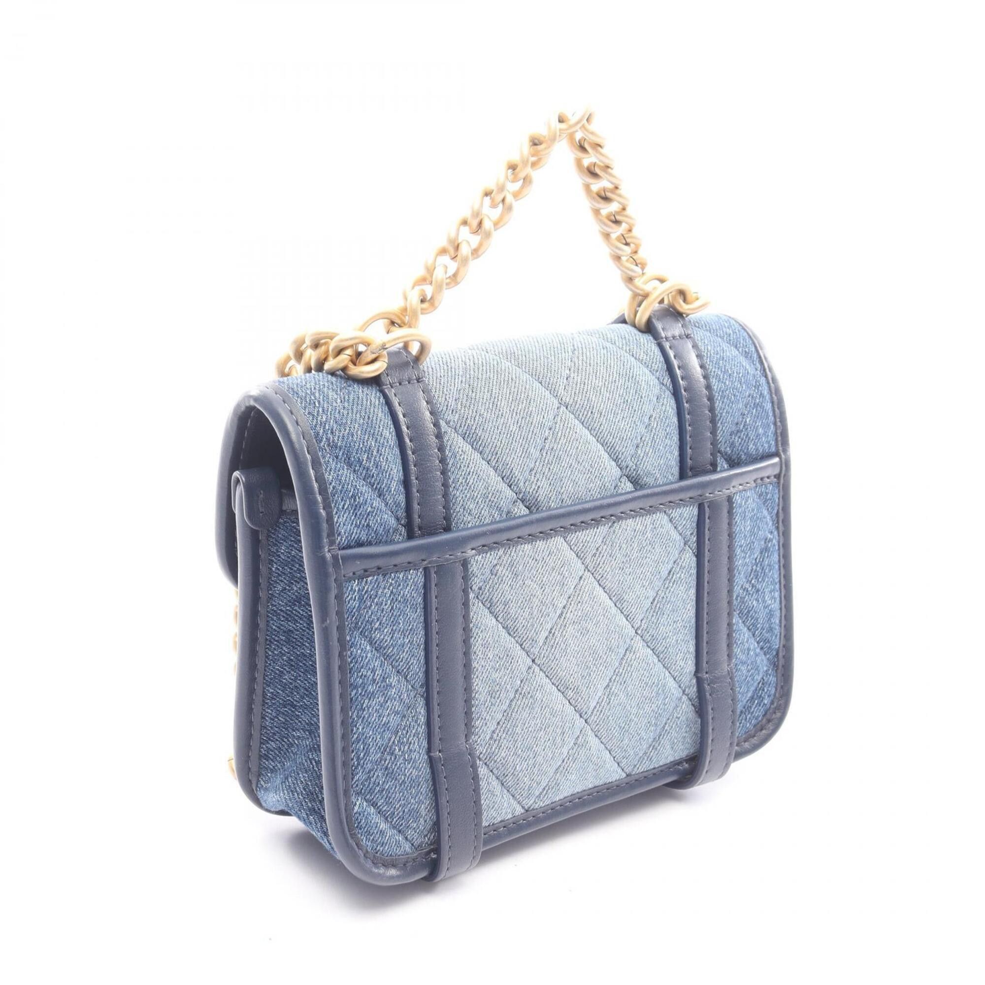 Chanel Chanel Mini Matelassé 2-Way Shoulder Bag/Handbag, Denim Leather, Women's, Navy, AS5132 Size ONE SIZE - 2 Thumbnail