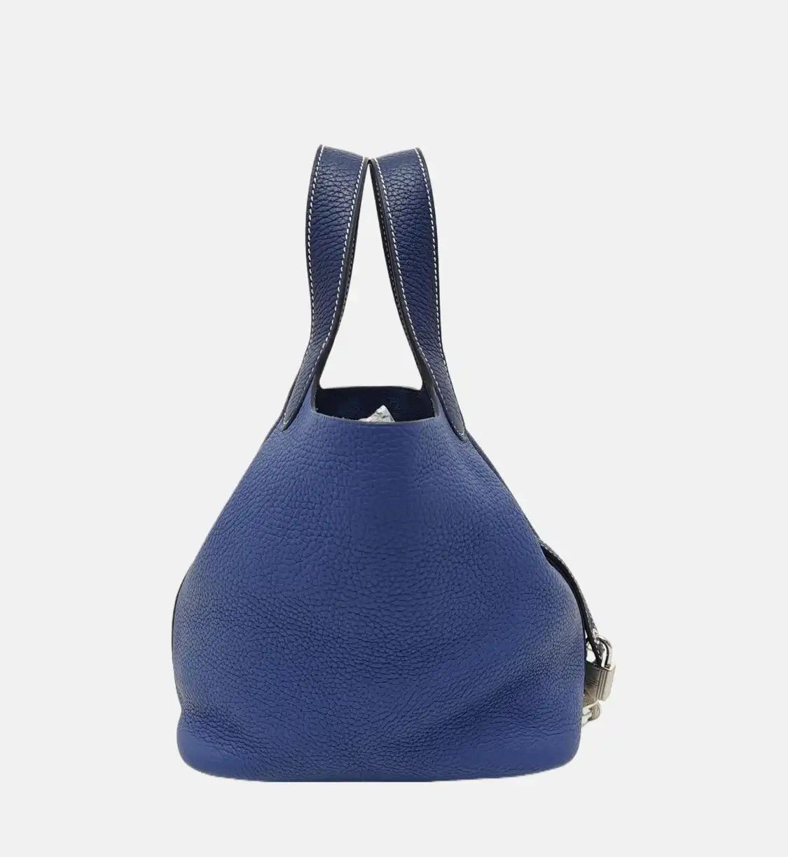 Hermes Hermes Picotin Lock 18 color-block Clemence cowhide leather picotin handbag silv Size ONE SIZE - 4 Thumbnail