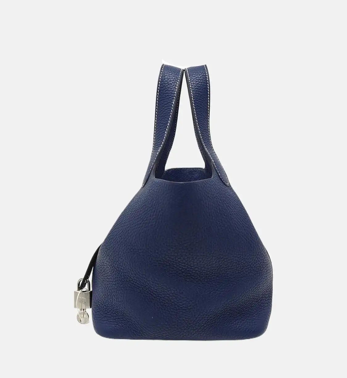 Hermes Hermes Picotin Lock 18 color-block Clemence cowhide leather picotin handbag silv Size ONE SIZE - 3 Thumbnail
