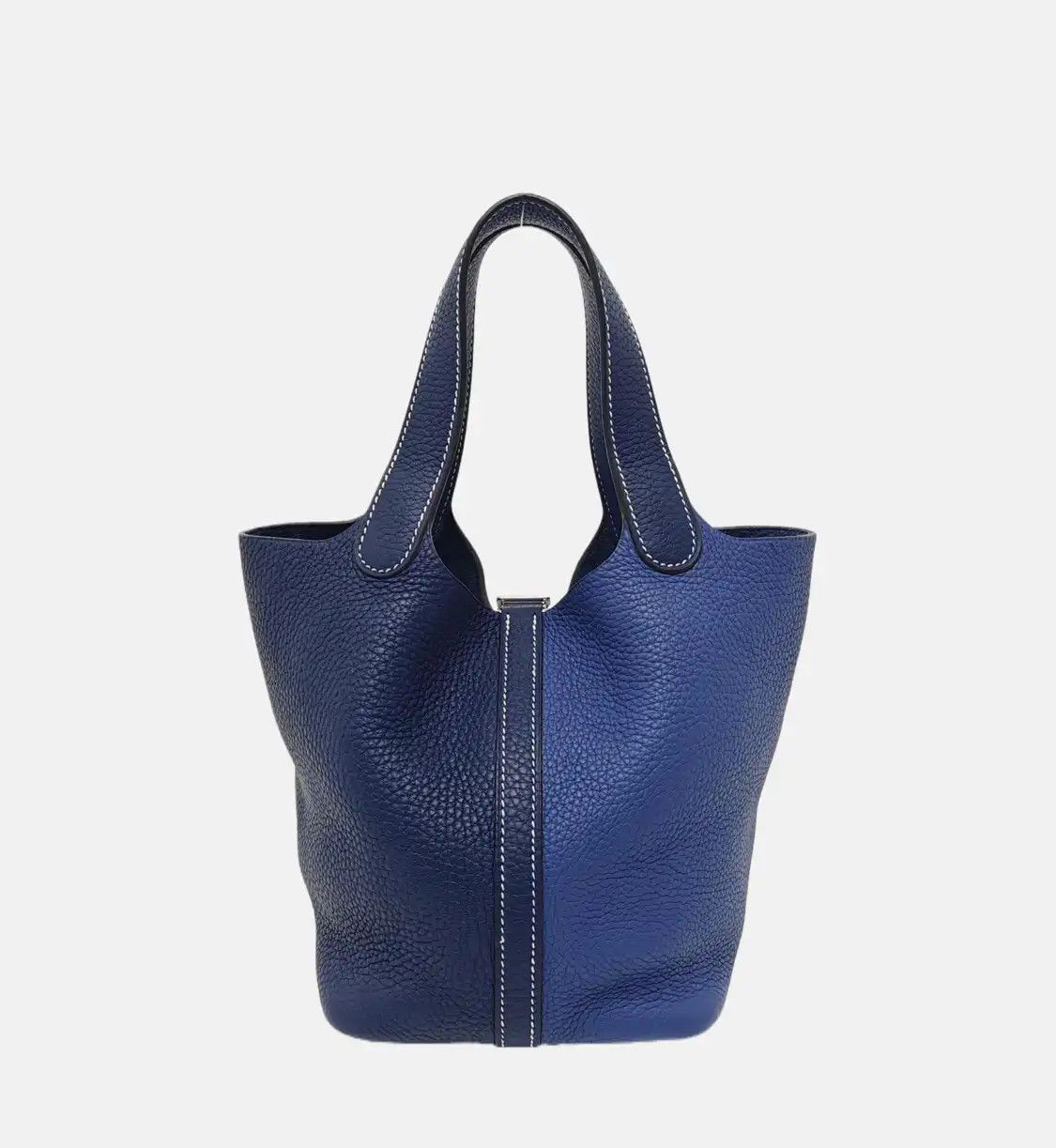 Hermes Hermes Picotin Lock 18 color-block Clemence cowhide leather picotin handbag silv Size ONE SIZE - 5 Thumbnail