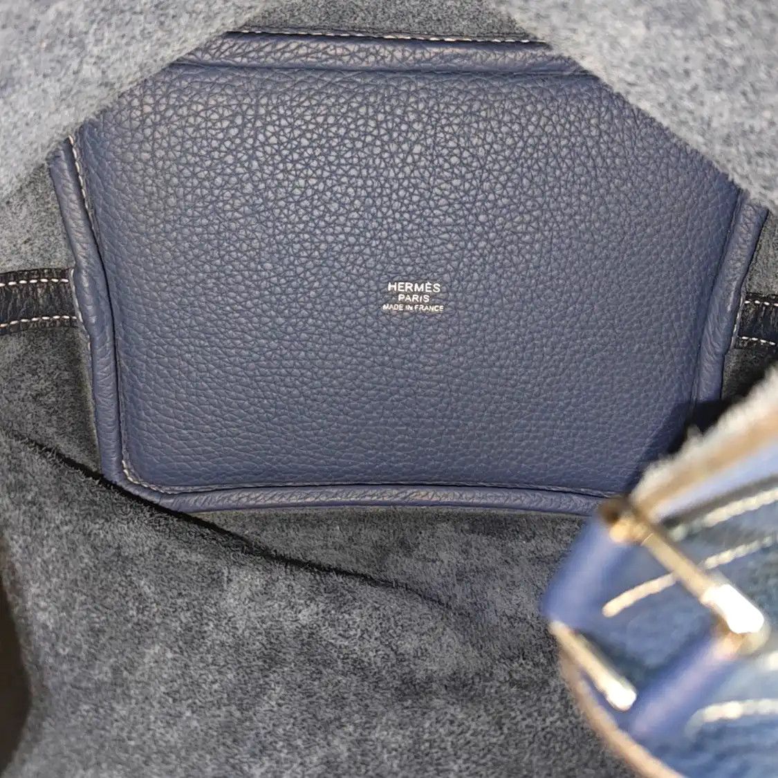 Hermes Hermes Picotin Lock 18 color-block Clemence cowhide leather picotin handbag silv Size ONE SIZE - 7 Thumbnail