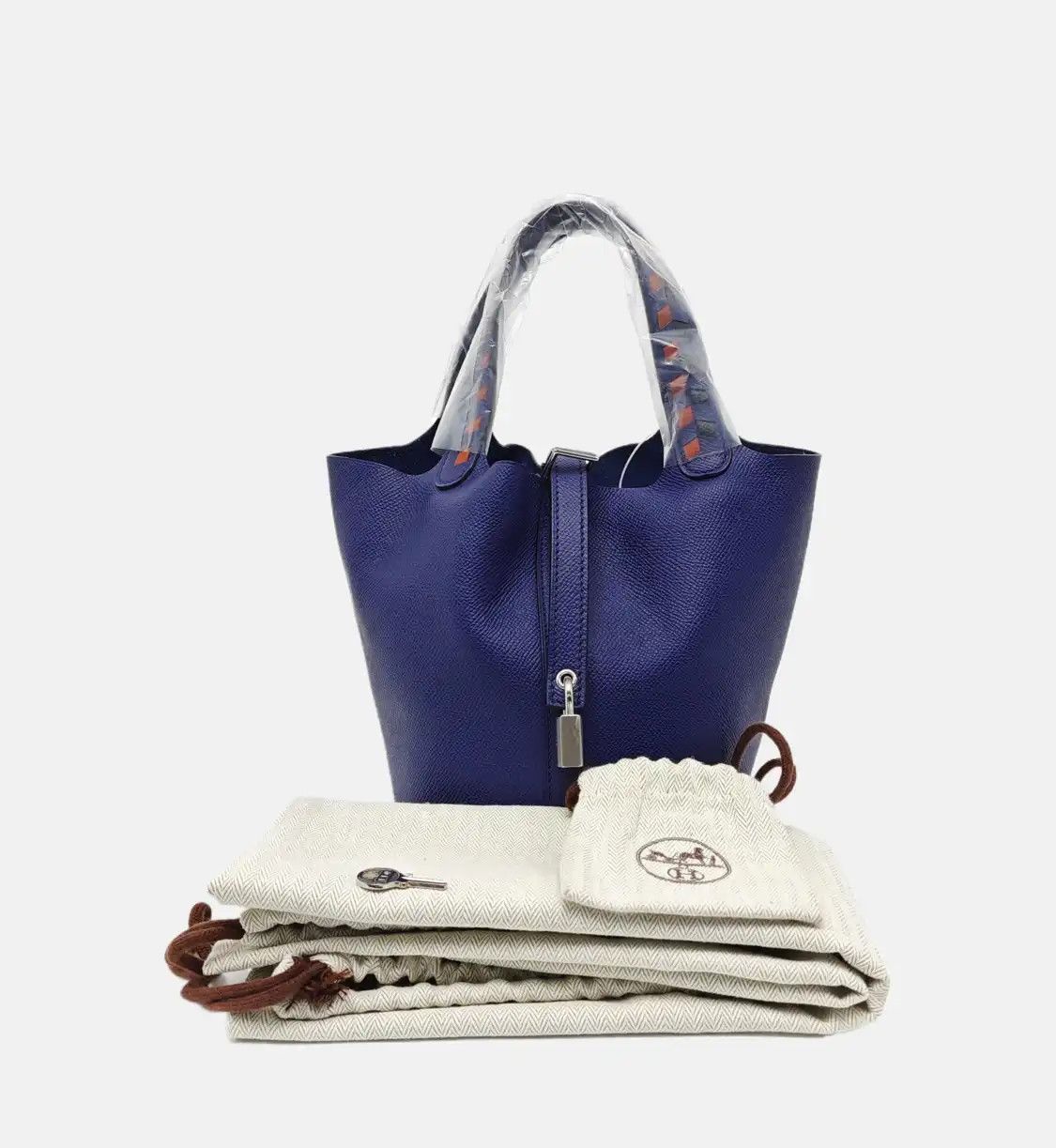 Hermes Hermes Picotin Lock 18 Iris Purple Epsom cowhide leather woven picotin handbag s Size ONE SIZE - 8 Thumbnail