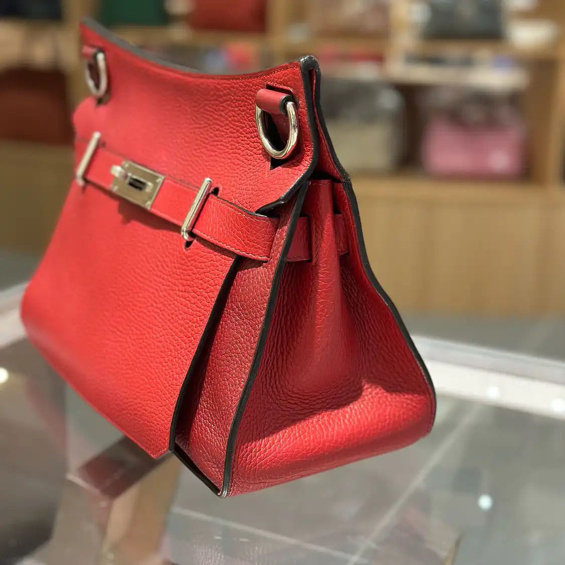 Hermes Hermes Jypsiere 31 Rouge Chili Clemence cowhide leather Jypsiere bag crossbody b Size ONE SIZE - 3 Thumbnail