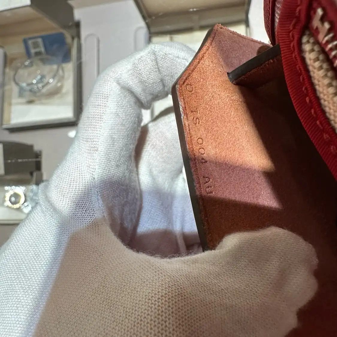 Hermes Hermes Herbag 31 Rouge Chili coated canvas handbag silver hardware D Size ONE SIZE - 9 Thumbnail