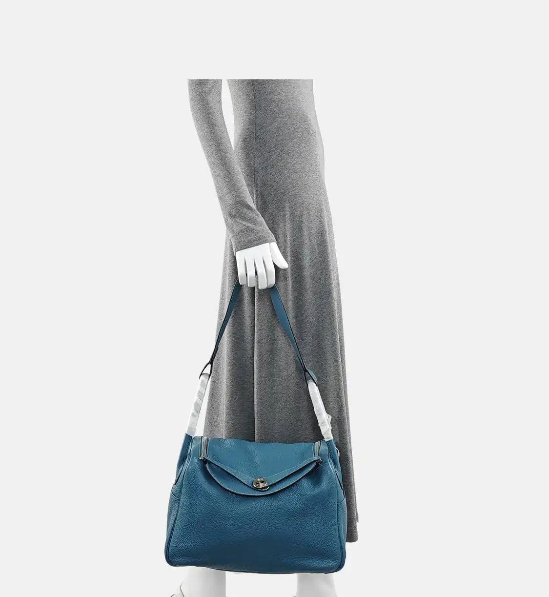 Hermes Hermes Lindy 34 new denim blue Clemence cowhide leather Lindy bag shoulder bag h Size ONE SIZE - 2 Thumbnail