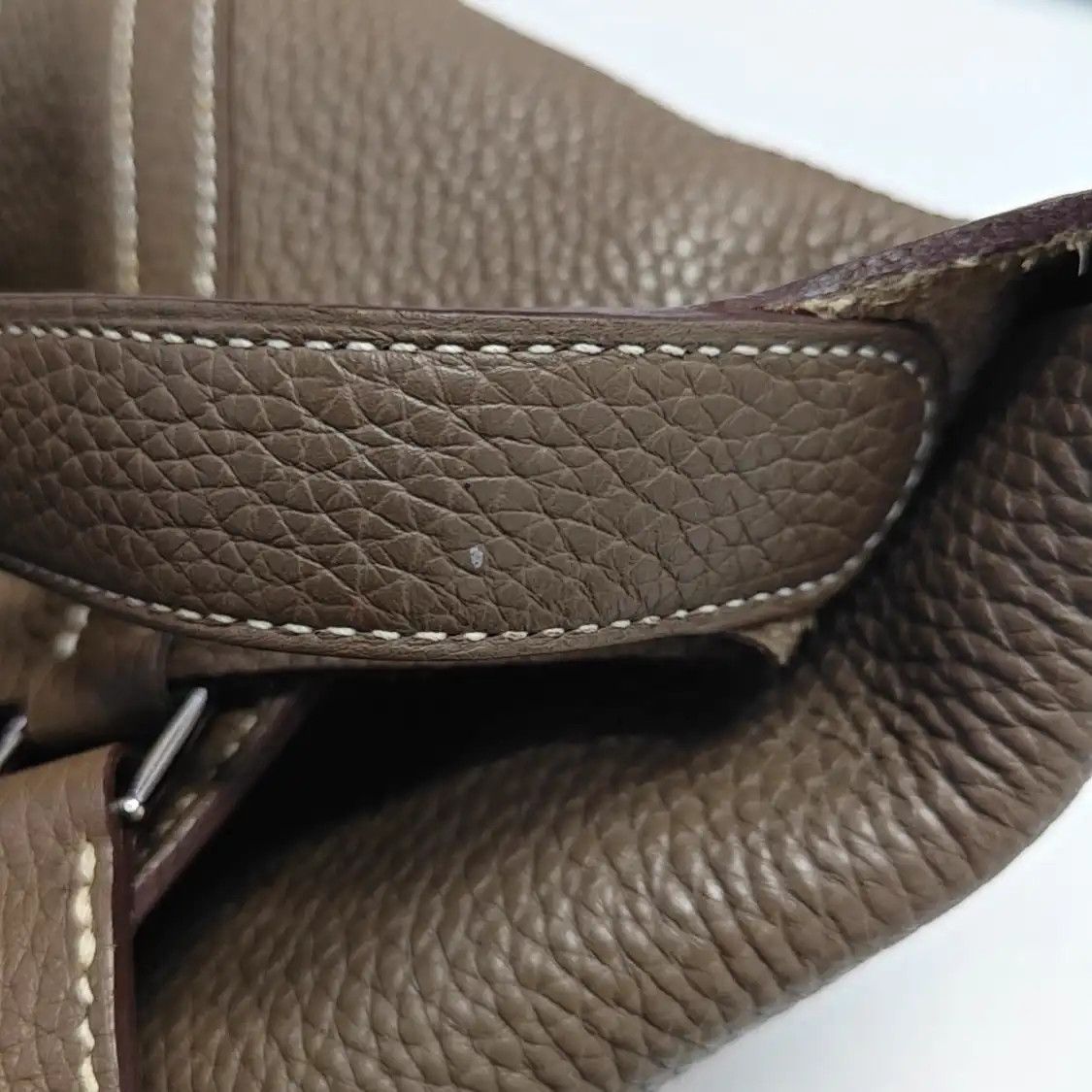 Hermes Hermes Picotin Lock 18 Etoupe Clemence cowhide leather picotin handbag silver ha Size ONE SIZE - 10 Thumbnail