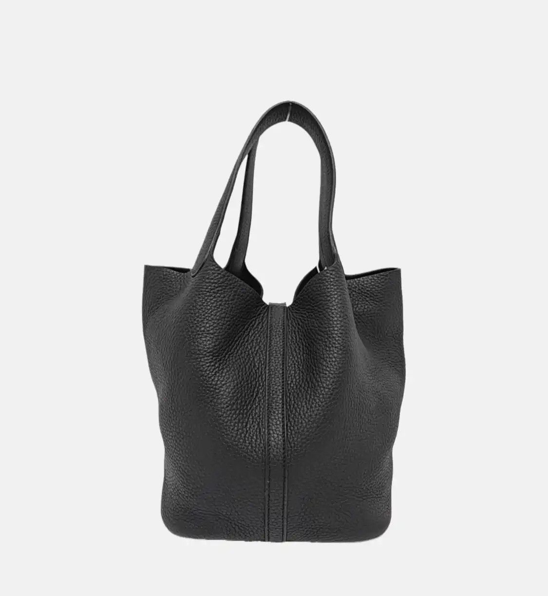 Hermes Hermes Picotin Lock 22 black Clemence cowhide leather picotin handbag silver har Size ONE SIZE - 5 Thumbnail