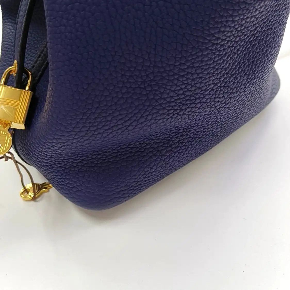 Hermes Hermes Picotin Lock 18 Iris Purple Clemence cowhide leather picotin handbag gold Size ONE SIZE - 9 Thumbnail