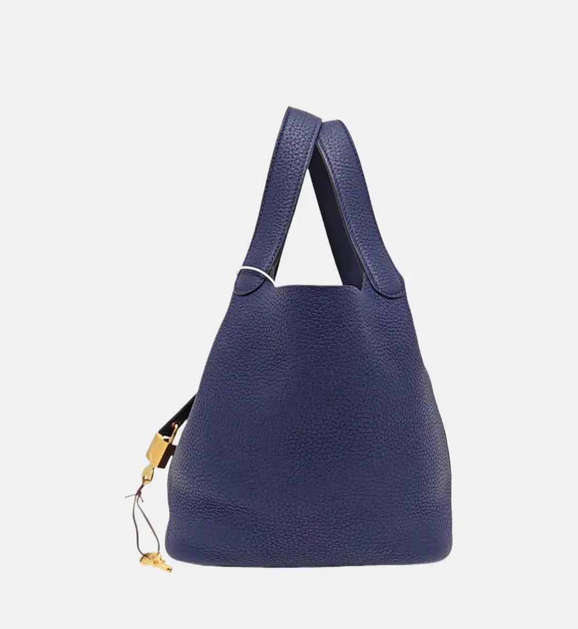 Hermes Hermes Picotin Lock 18 Iris Purple Clemence cowhide leather picotin handbag gold Size ONE SIZE - 3 Thumbnail