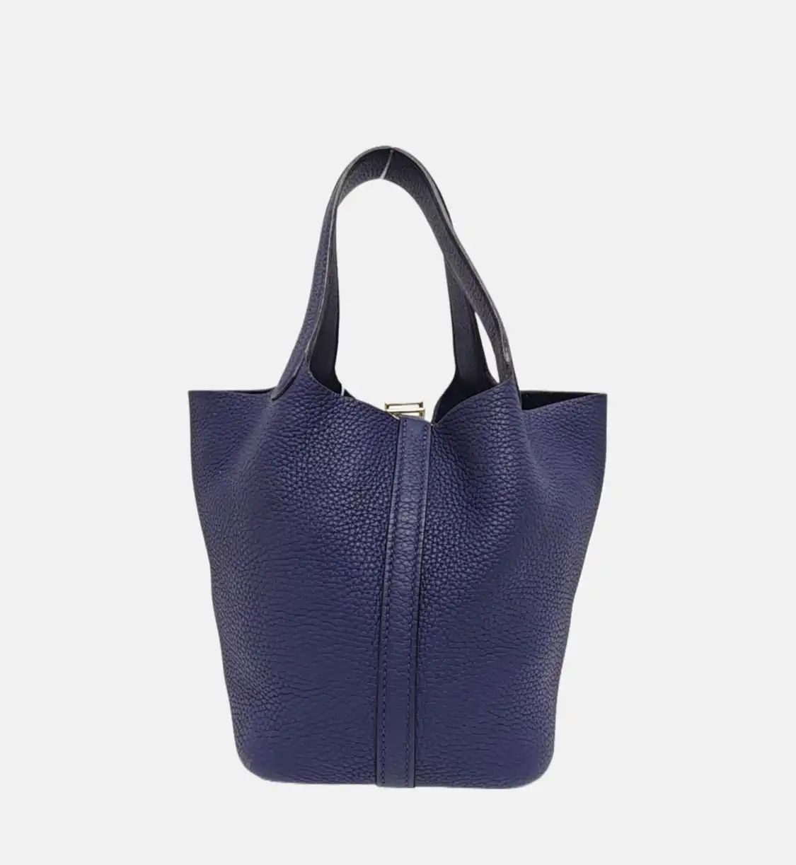 Hermes Hermes Picotin Lock 18 Iris Purple Clemence cowhide leather picotin handbag gold Size ONE SIZE - 5 Thumbnail