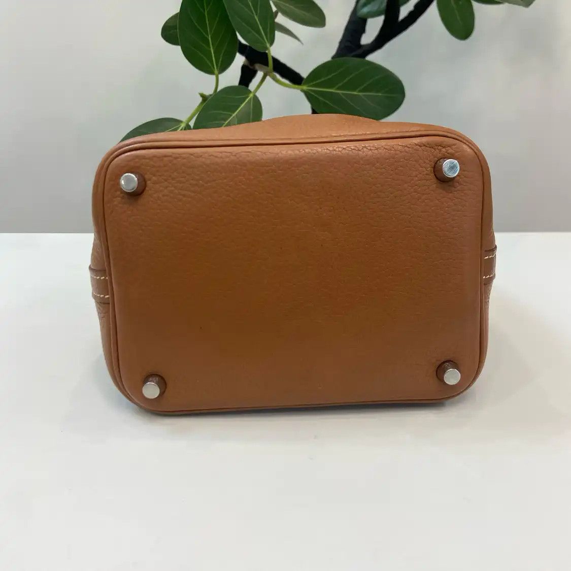 Hermes Hermes Picotin 22 Gold Brown Clemence cowhide leather picotin handbag silver har Size ONE SIZE - 5 Thumbnail