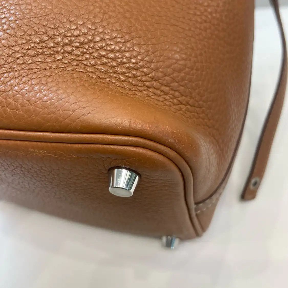 Hermes Hermes Picotin 22 Gold Brown Clemence cowhide leather picotin handbag silver har Size ONE SIZE - 8 Thumbnail