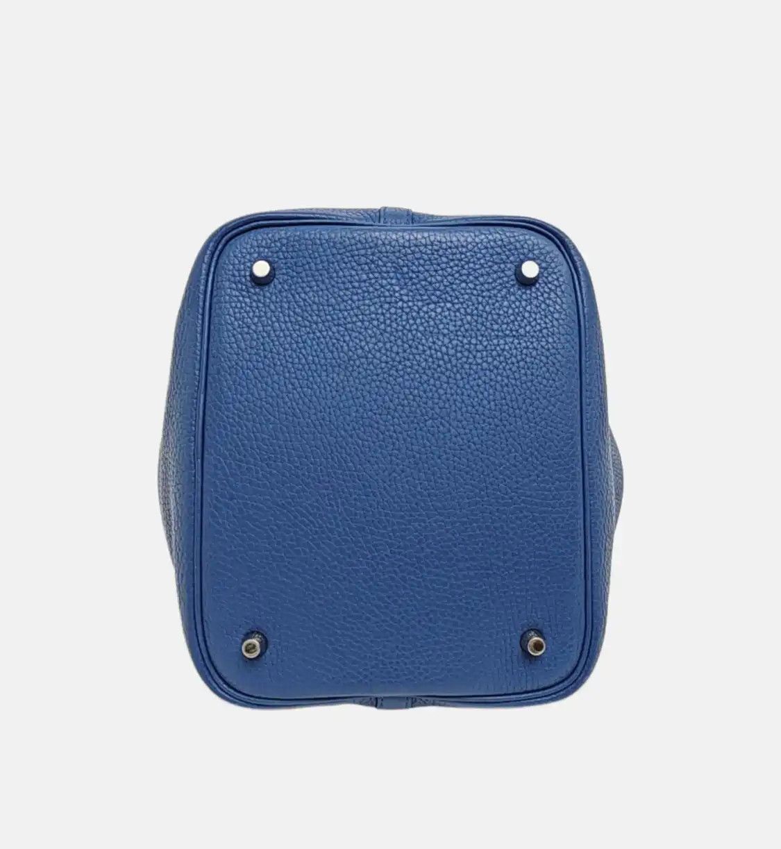 Hermes Hermes Picotin Lock 22 Bleu Agate Clemence cowhide leather picotin handbag silve Size ONE SIZE - 6 Thumbnail