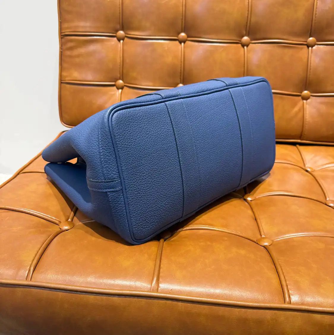 Hermes Hermes Garden Party 36 Bleu Thalassa Negondacowhide leather Garden Party shoulde Size ONE SIZE - 4 Thumbnail