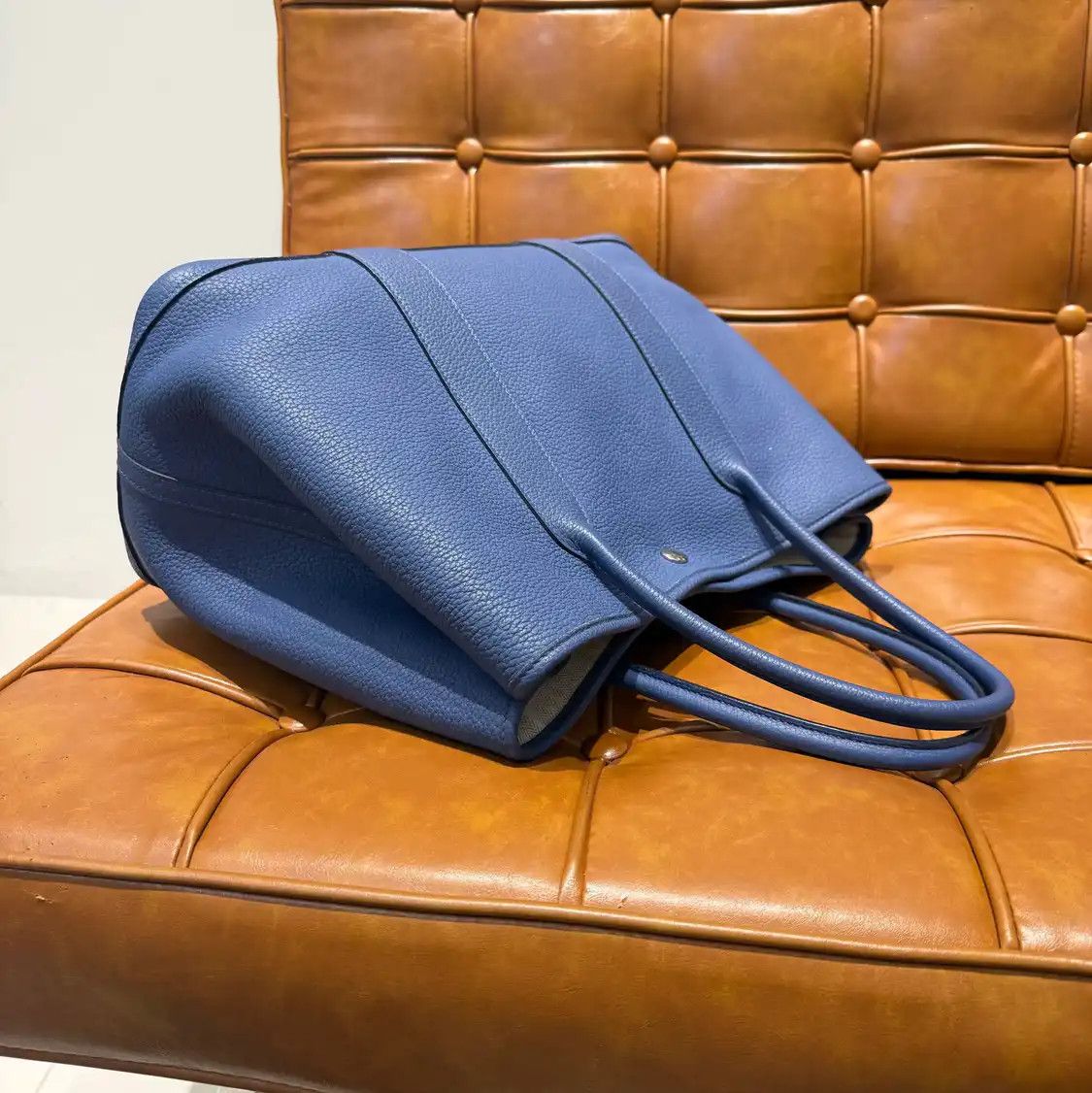 Hermes Hermes Garden Party 36 Bleu Thalassa Negondacowhide leather Garden Party shoulde Size ONE SIZE - 2 Thumbnail