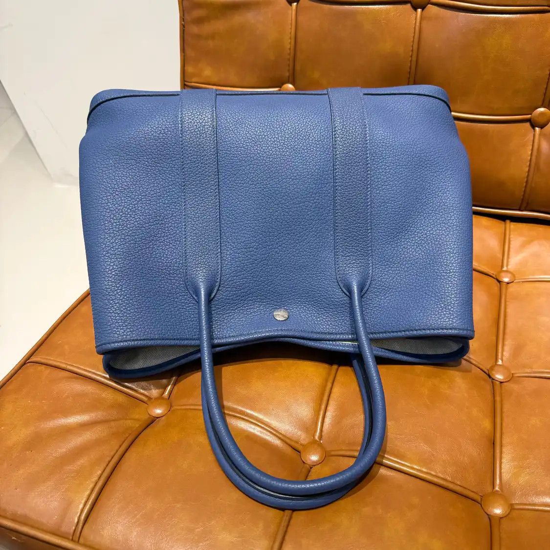 Hermes Hermes Garden Party 36 Bleu Thalassa Negondacowhide leather Garden Party shoulde Size ONE SIZE - 6 Thumbnail