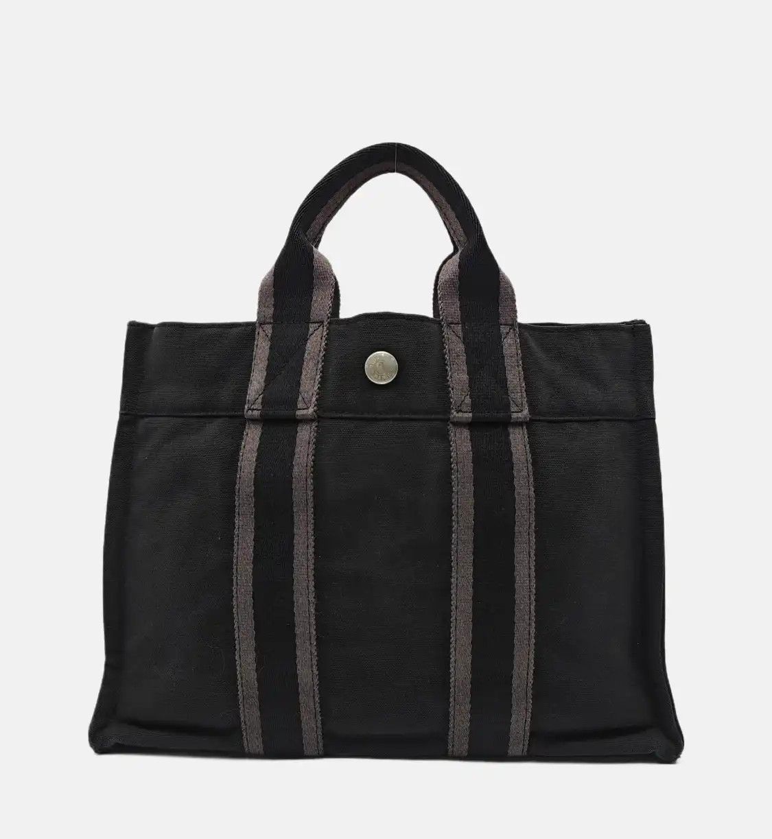 Hermes Hermes Fourre Tout Small black canvas handbag silver hardware Size ONE SIZE - 5 Thumbnail