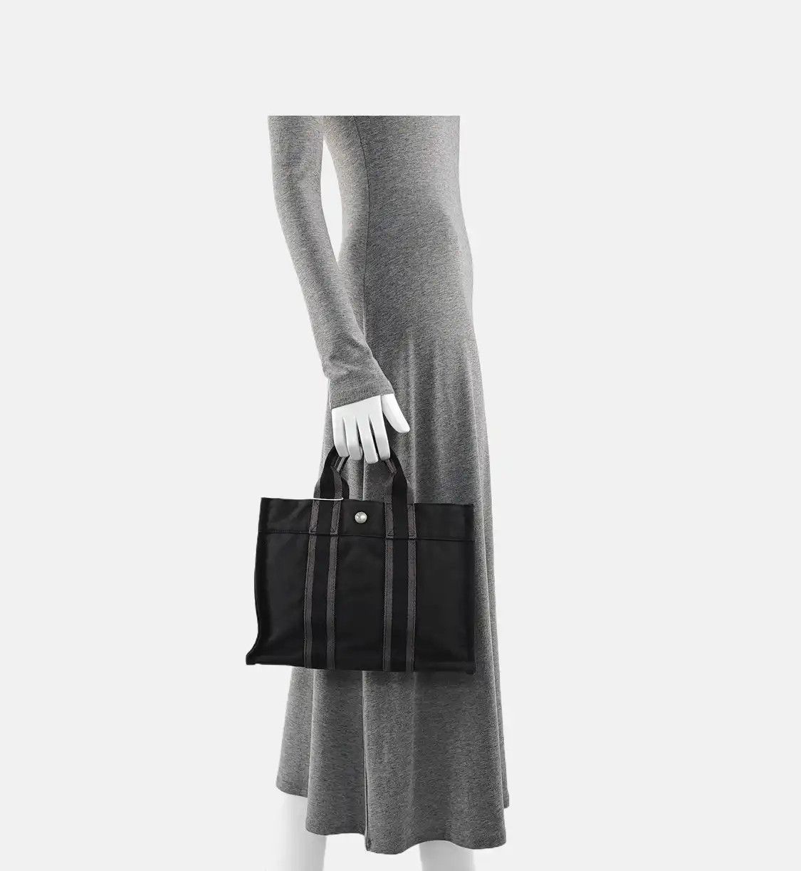 Hermes Hermes Fourre Tout Small black canvas handbag silver hardware Size ONE SIZE - 2 Thumbnail