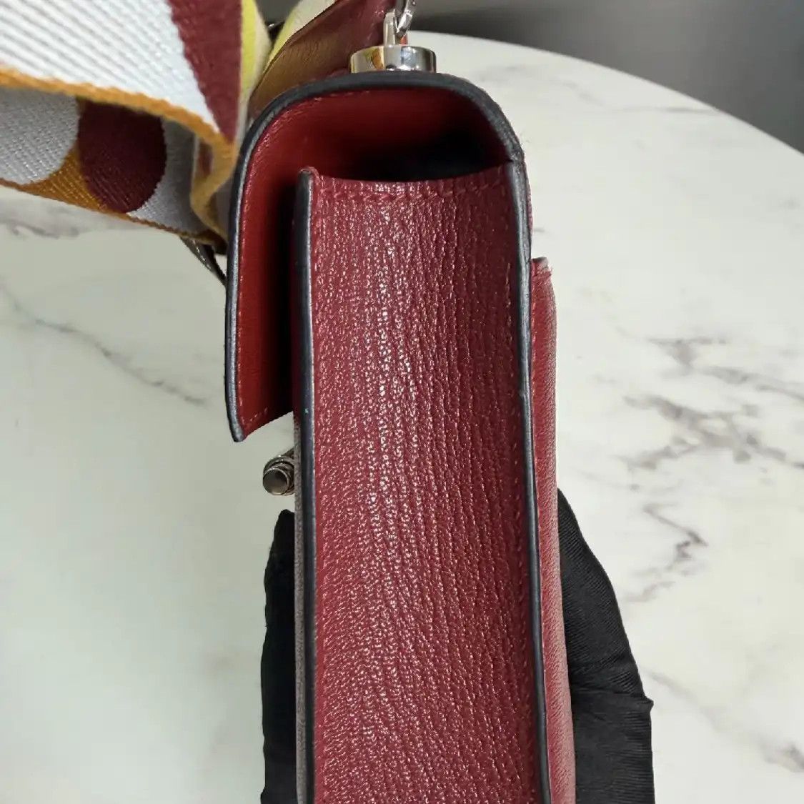 Hermes Hermes Verrou 17 Hermes red Relma crispe goatskin Verrou bolt bag shoulder bag s Size ONE SIZE - 7 Thumbnail