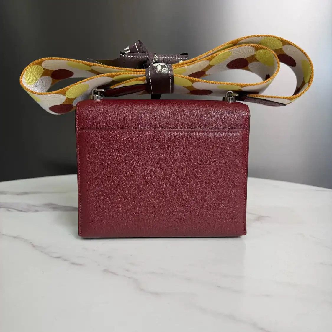 Hermes Hermes Verrou 17 Hermes red Relma crispe goatskin Verrou bolt bag shoulder bag s Size ONE SIZE - 2 Thumbnail