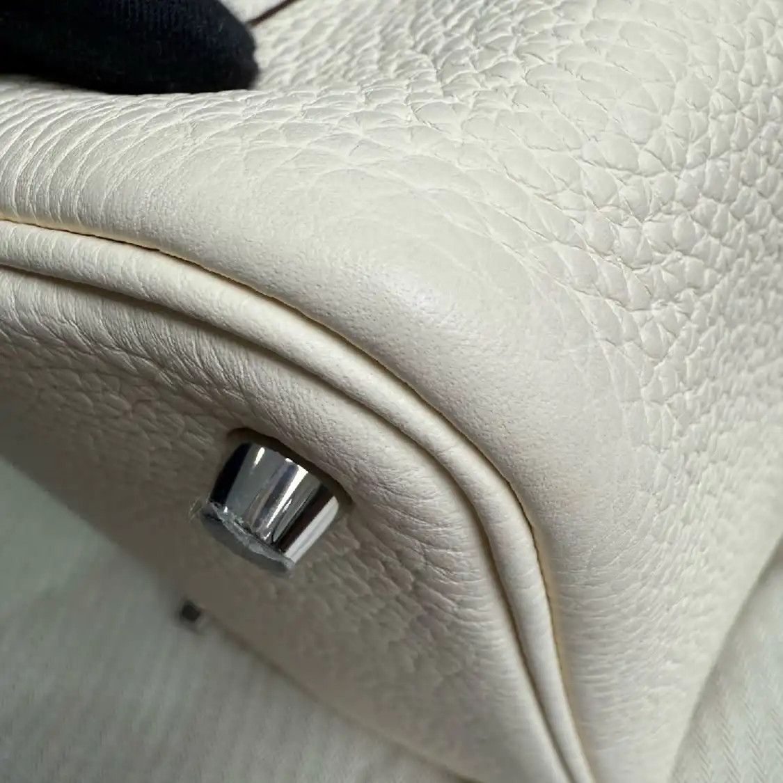 Hermes Hermes Picotin 18 white Clemence cowhide leather picotin shoulder bag silver har Size ONE SIZE - 4 Thumbnail