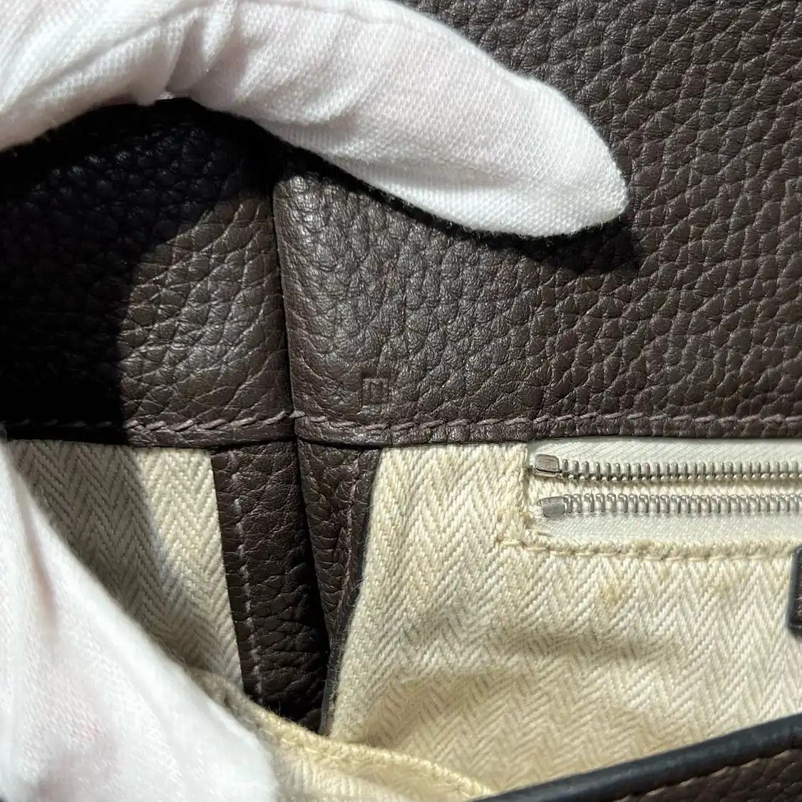 Hermes Hermes Aifred 35 stone Graphite Clemence cowhide leather handbag silver hardware Size ONE SIZE - 9 Thumbnail