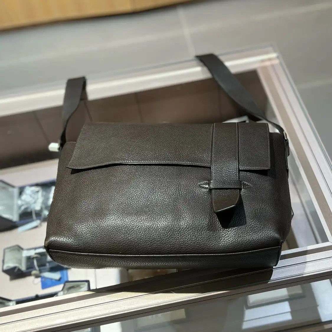 Hermes Hermes Aifred 35 stone Graphite Clemence cowhide leather handbag silver hardware Size ONE SIZE - 7 Thumbnail