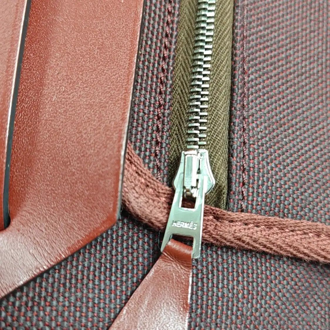 Hermes Hermes Herbag 31 Hermes red canvas shoulder bag handbag silver hardware Y sub-po Size ONE SIZE - 13 Thumbnail